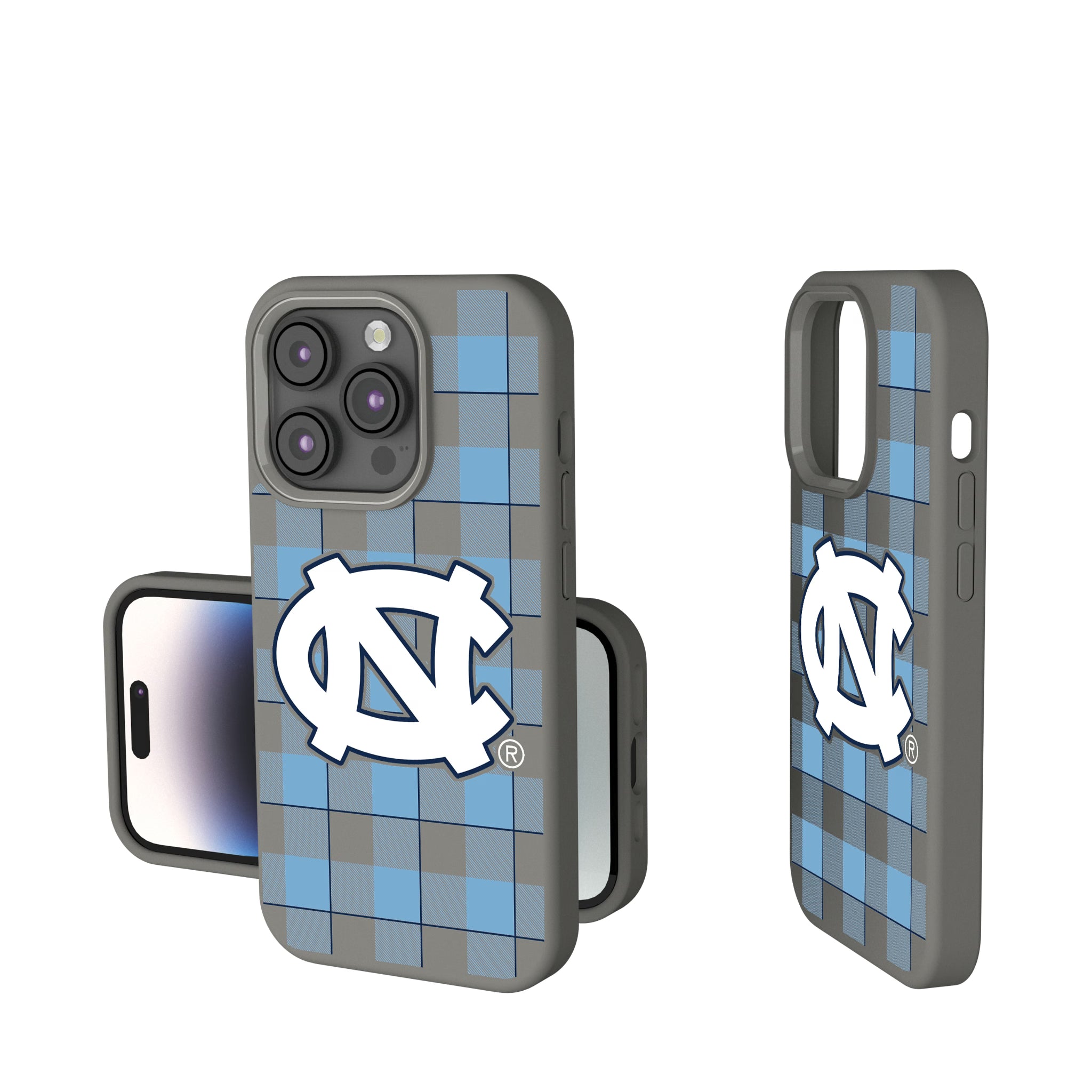 University of North Carolina Tar Heels Plaid iPhone Soft Touch Phone Case for Apple iPhone