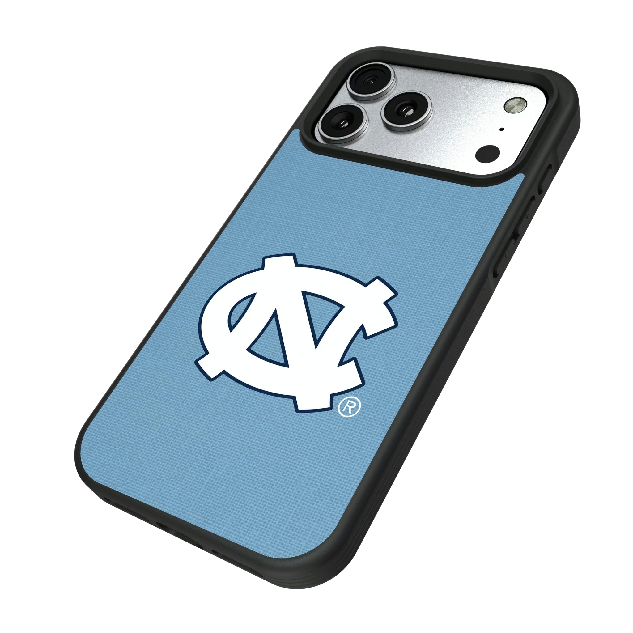 University of North Carolina Tar Heels Solid iPhone Bump Phone Case for Apple iPhone - Isometric View#Device_iPhone 17 Pro Max