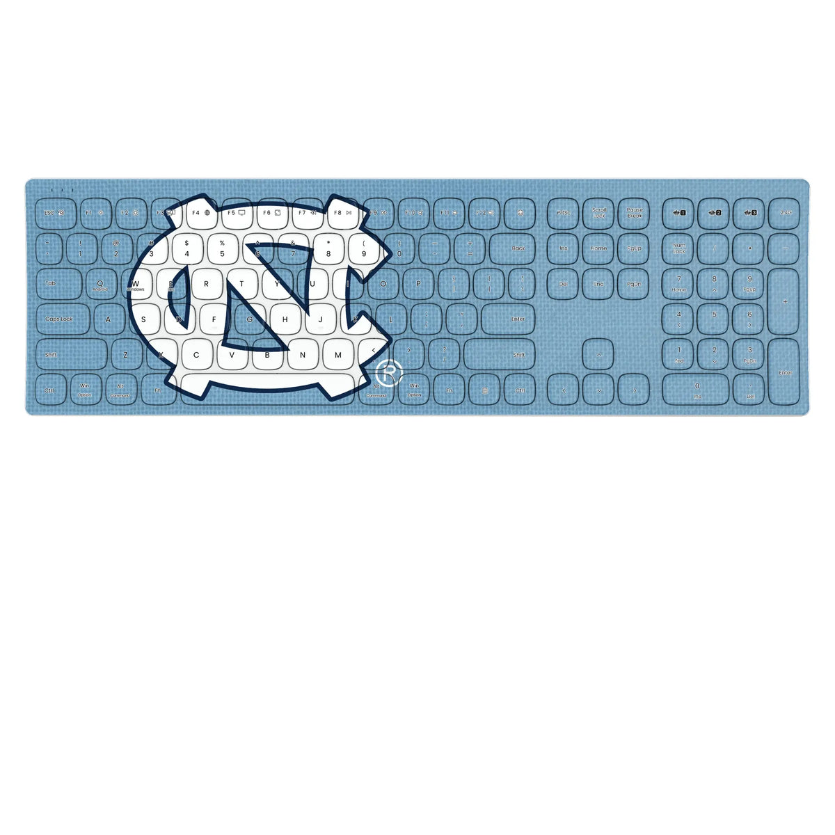 University of North Carolina Tar Heels Solid KKB605 Curved Wireless Keyboard