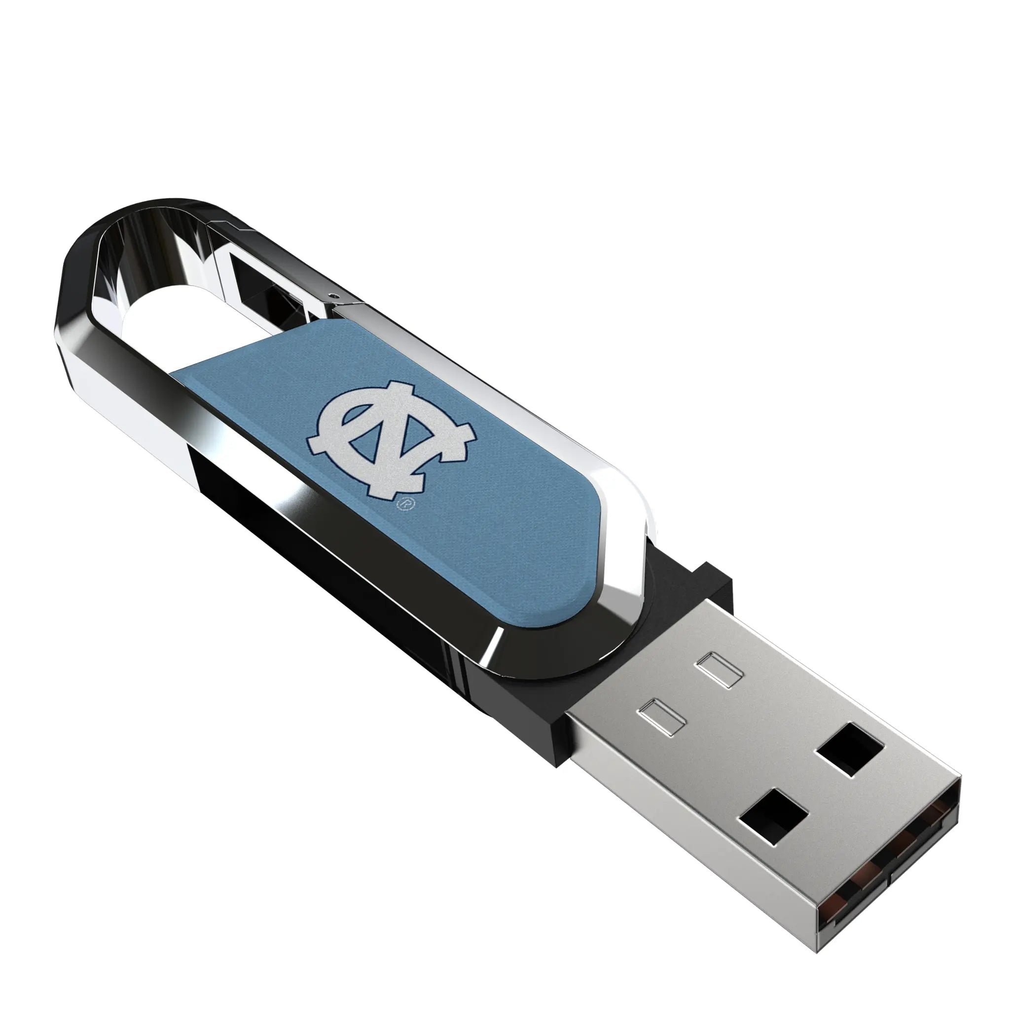 University of North Carolina Tar Heels Solid USB 64GB Clip Style Flash Drive