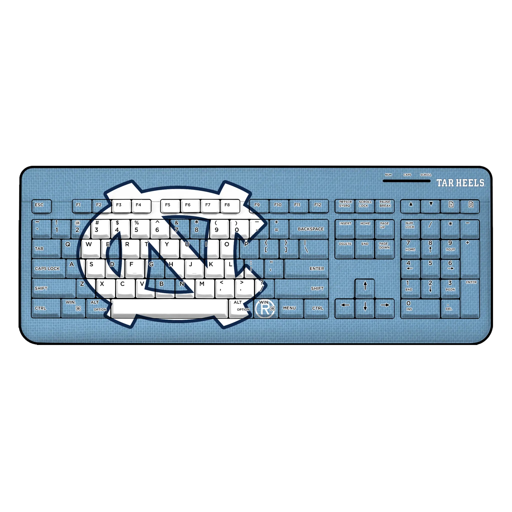 University of North Carolina Tar Heels Solid Wireless USB Keyboard
