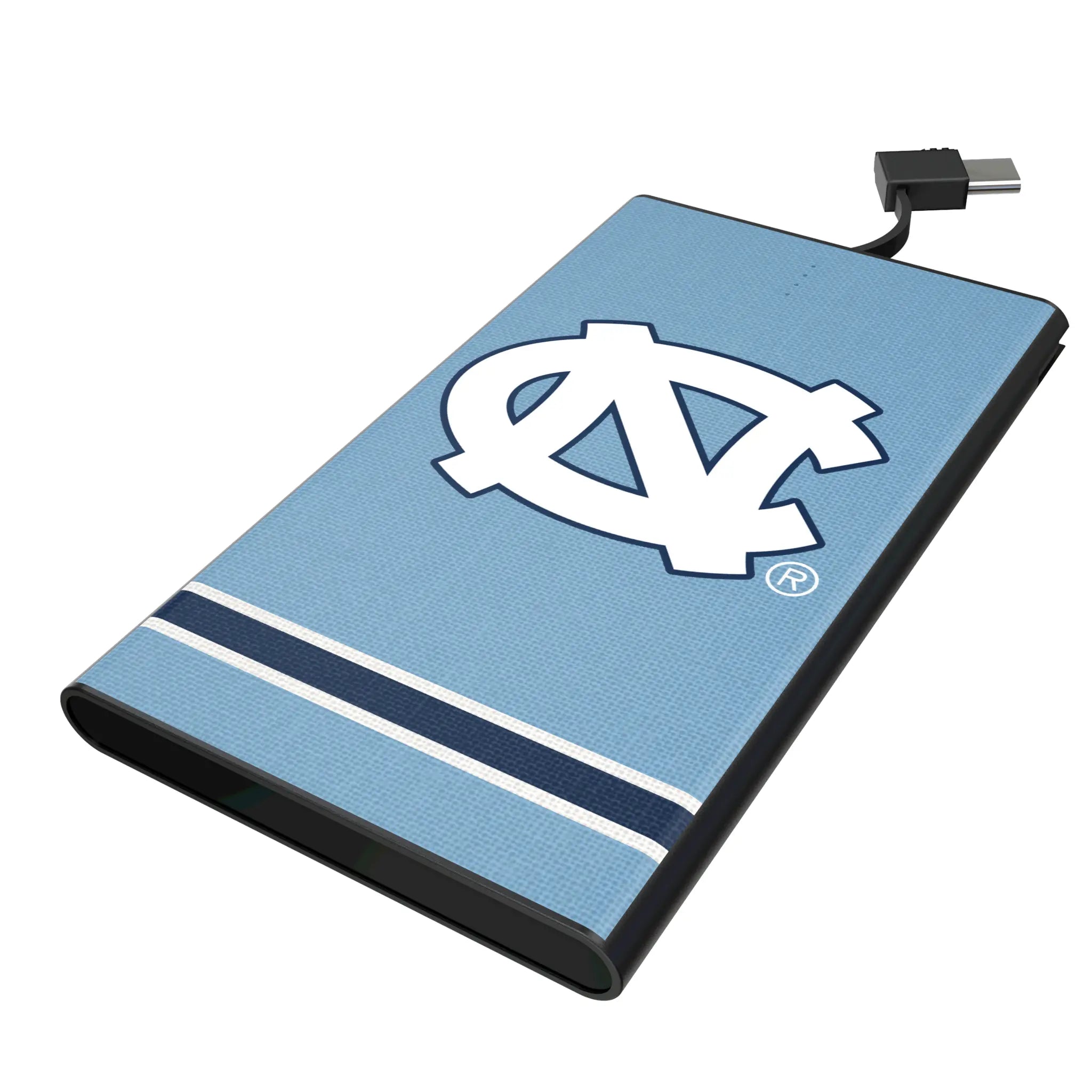University of North Carolina Tar Heels Stripe 5000mAh Flat Power Bank