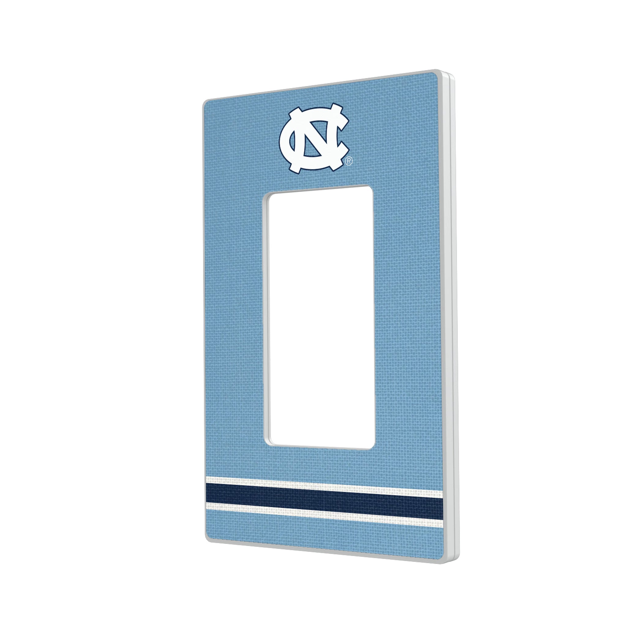 University of North Carolina Tar Heels Stripe Hidden-Screw Light Switch Plate#Style_Single Rocker