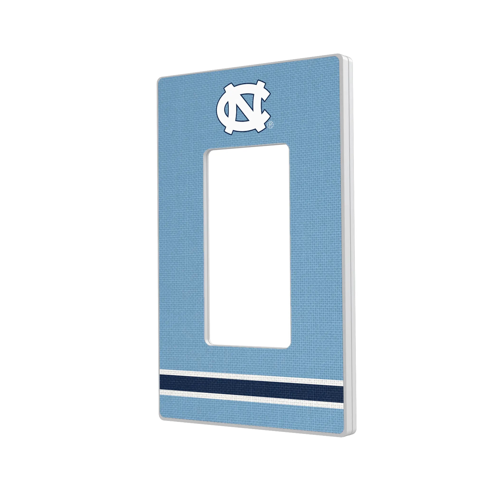 University of North Carolina Tar Heels Stripe Hidden-Screw Light Switch Plate#Style_Single Rocker