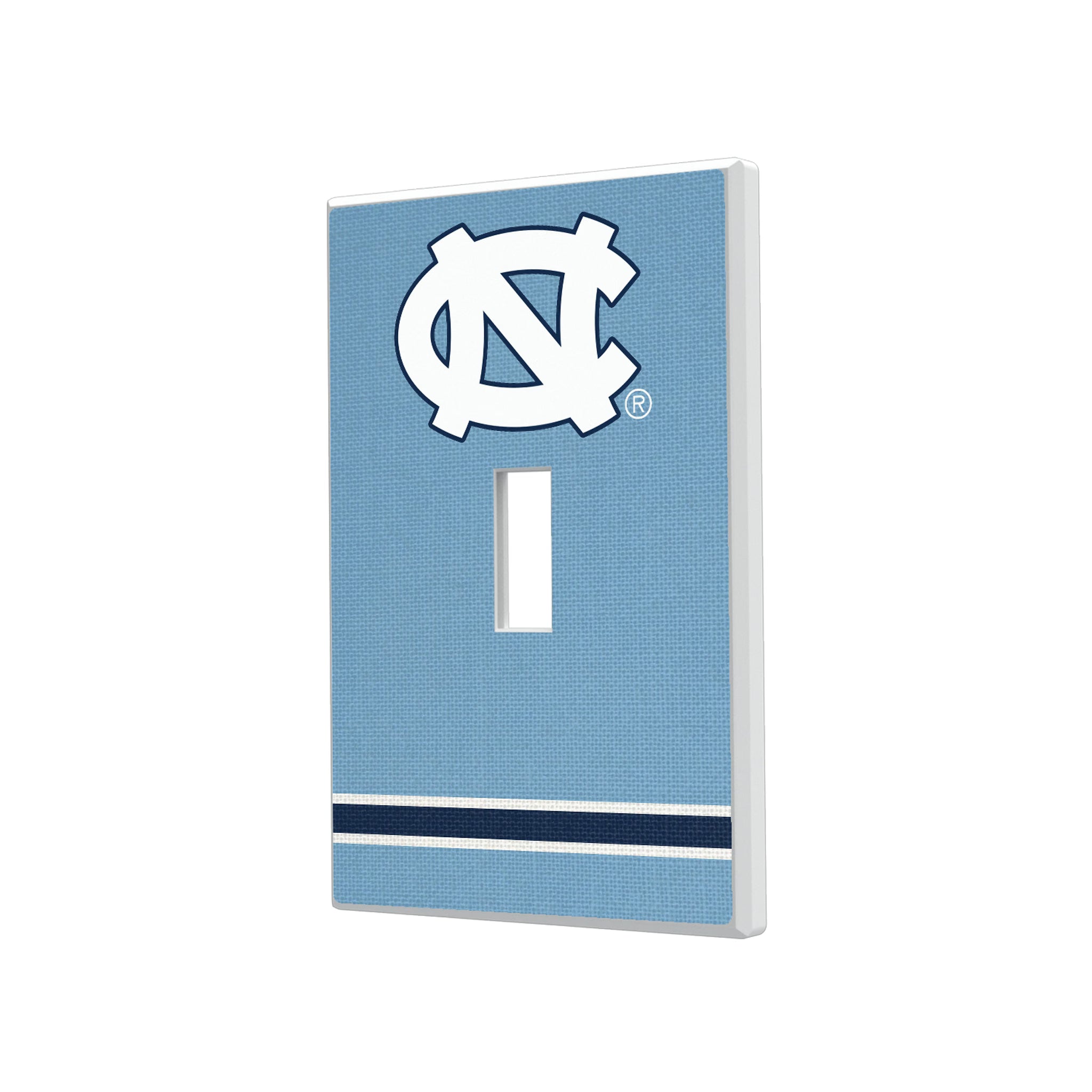University of North Carolina Tar Heels Stripe Hidden-Screw Light Switch Plate#Style_Single Toggle