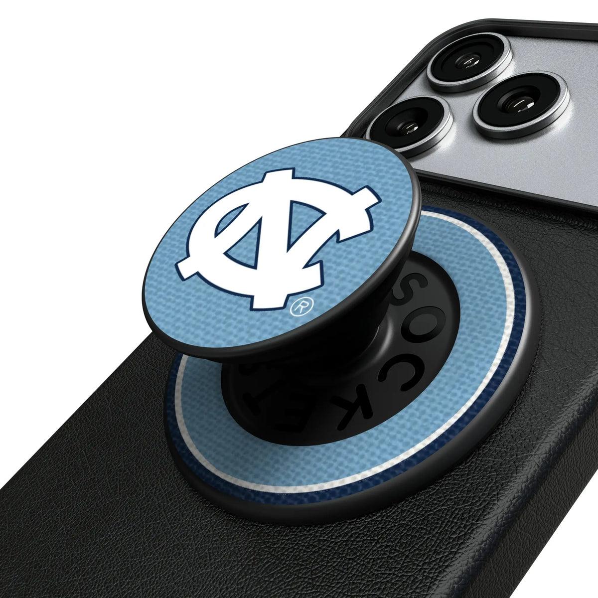 University of North Carolina Tar Heels Stripe Popsockets Round Magnetic