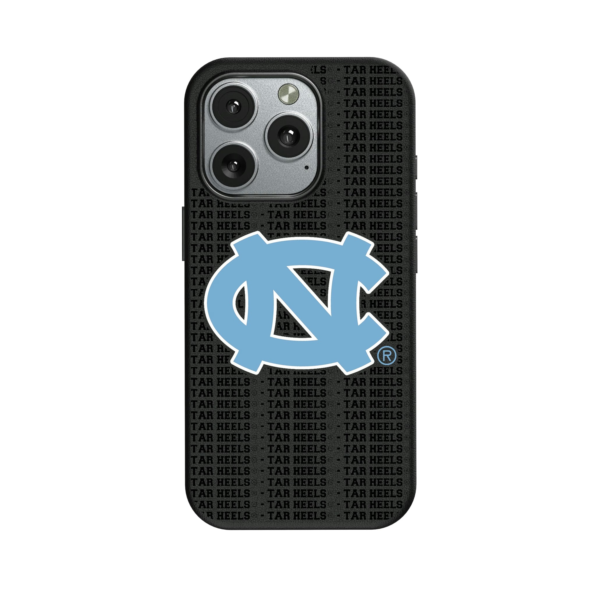 University of North Carolina Tar Heels Text Backdrop iPhone MagSafe Compatible Phone Case for Apple iPhone