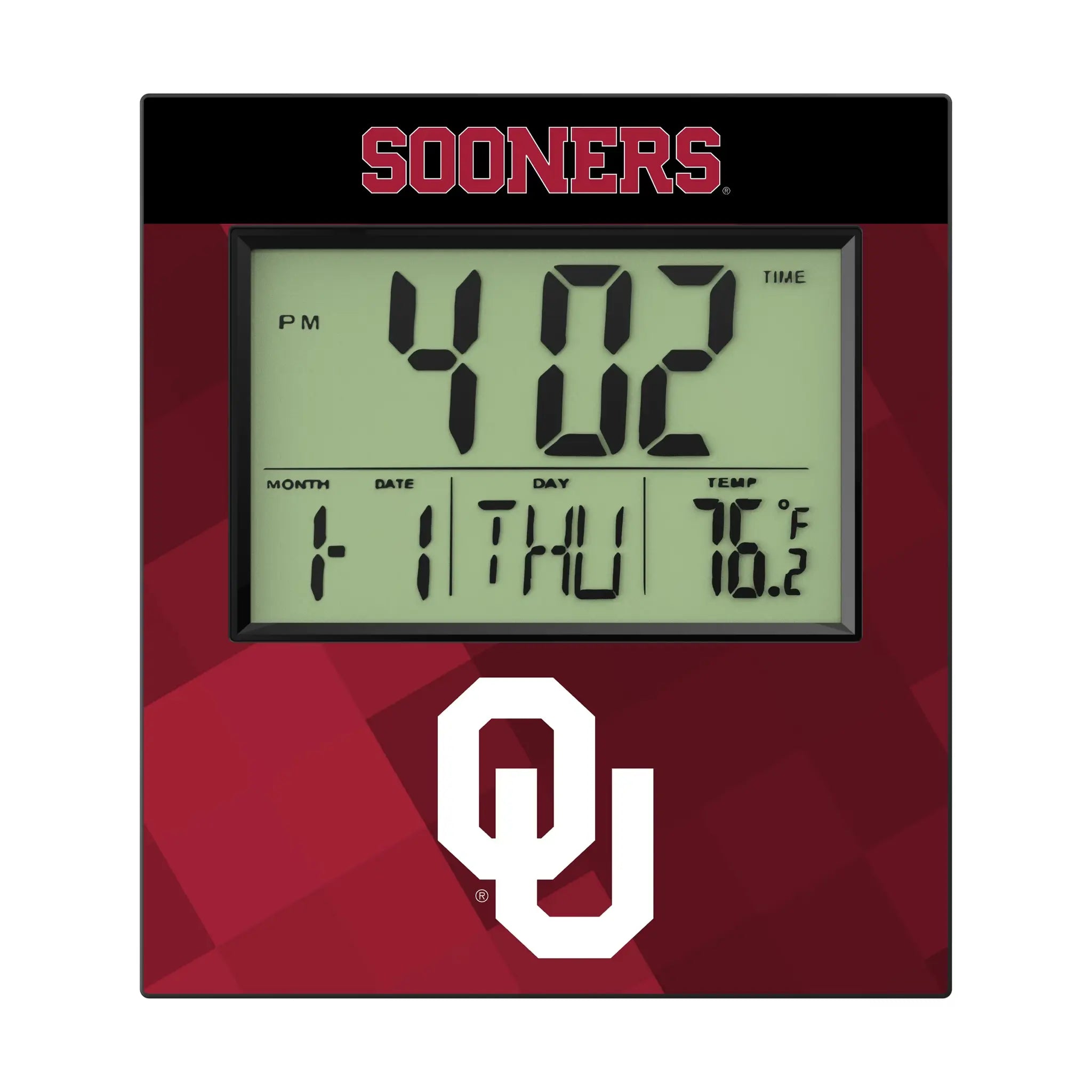 University of Oklahoma Sooners Color Block Wall Clock