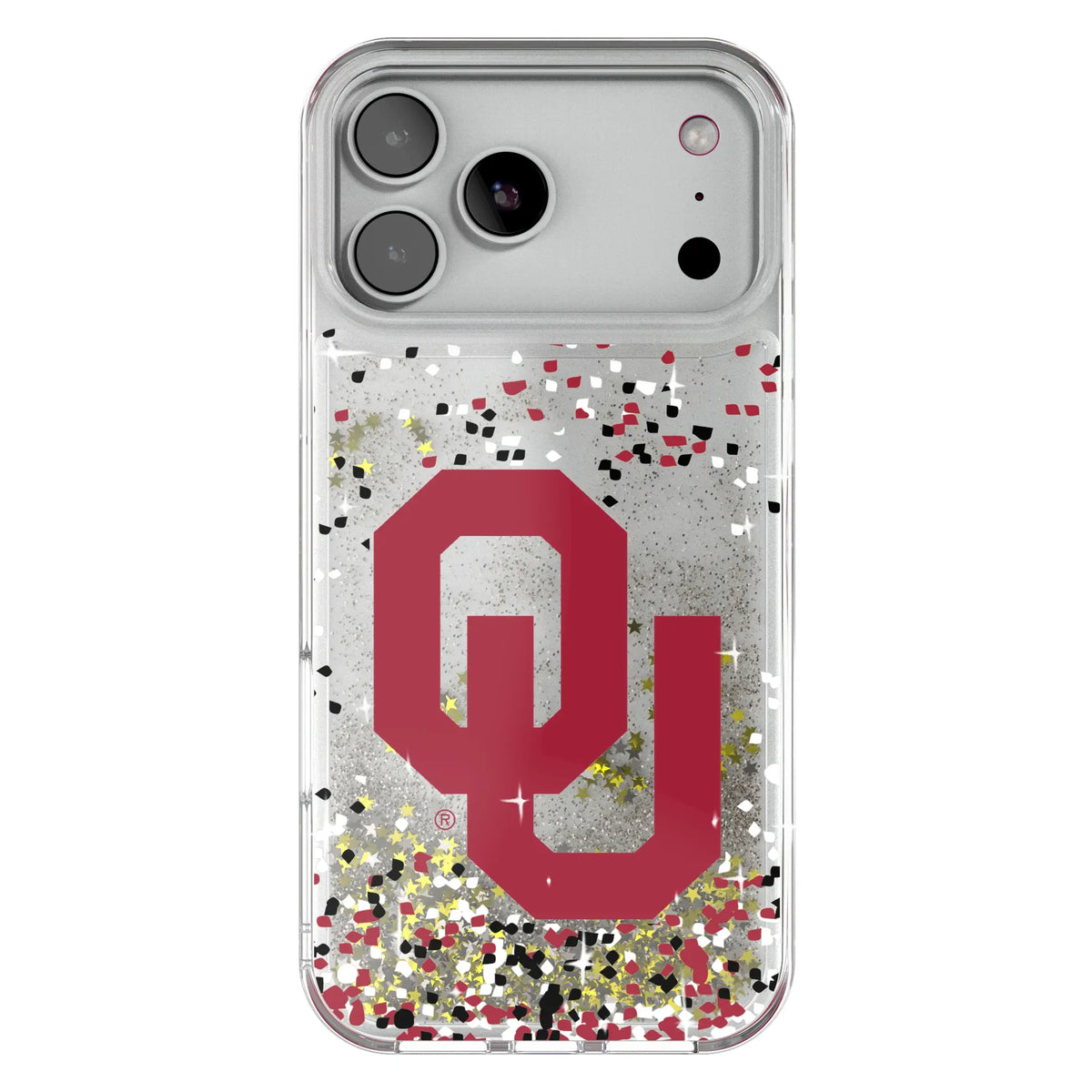 University of Oklahoma Sooners Confetti Glitter Phone Case for Apple iPhone