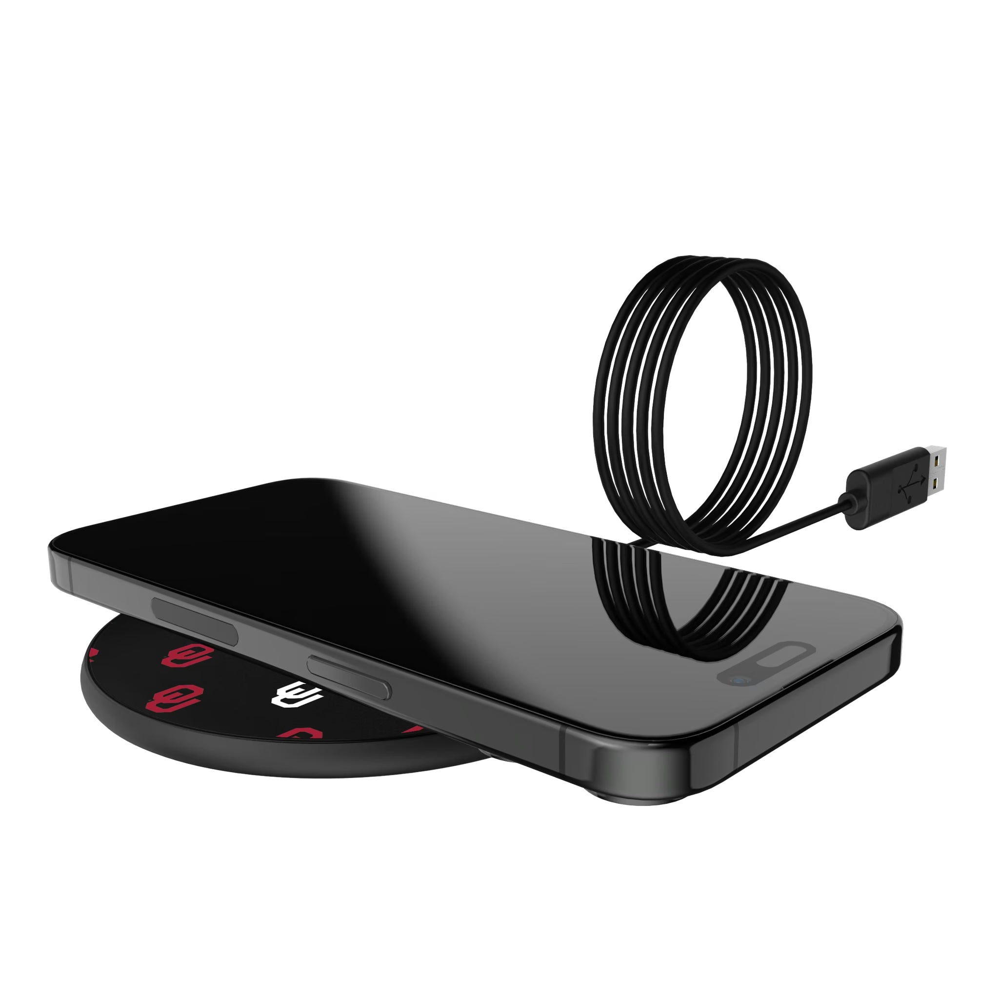 University of Oklahoma Sooners Fashion Pattern 15-Watt Wireless Charger - Lifestyle
