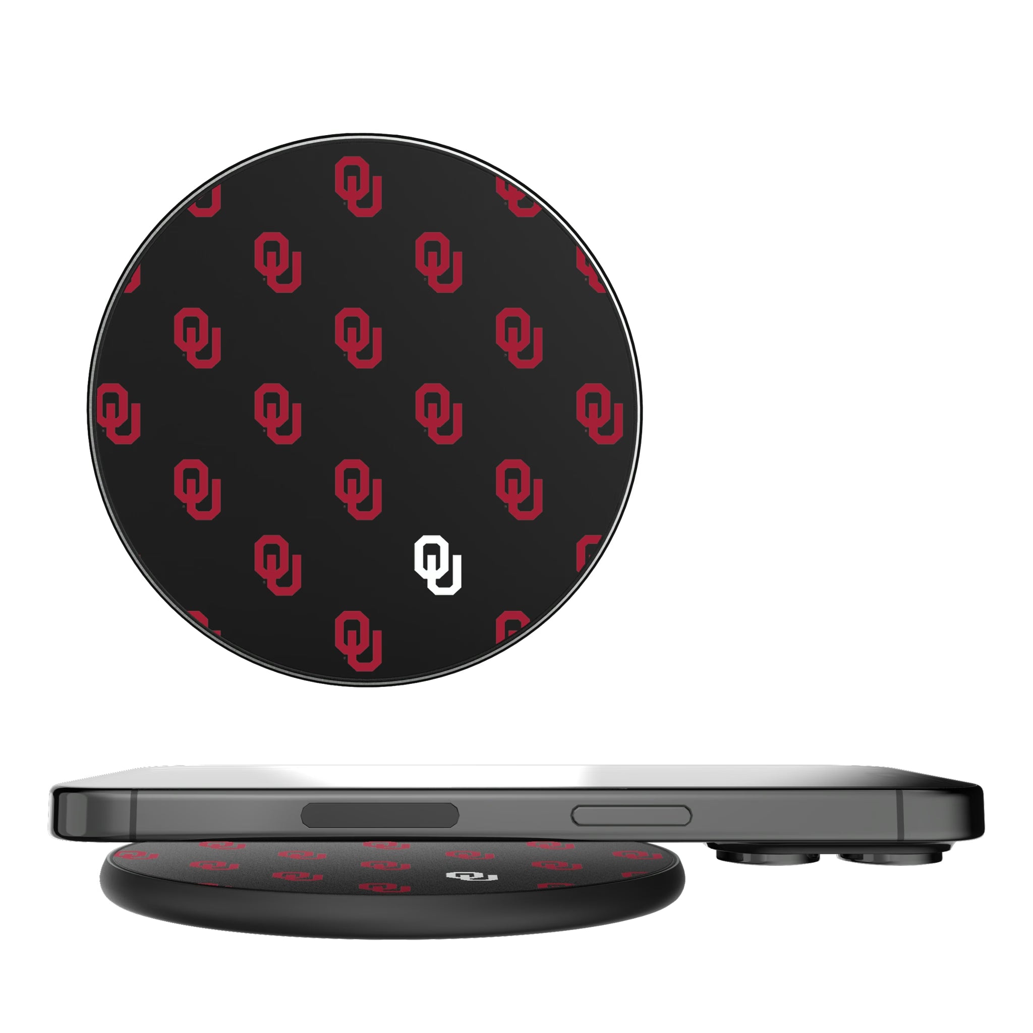 University of Oklahoma Sooners Fashion Pattern 15-Watt Wireless Charger