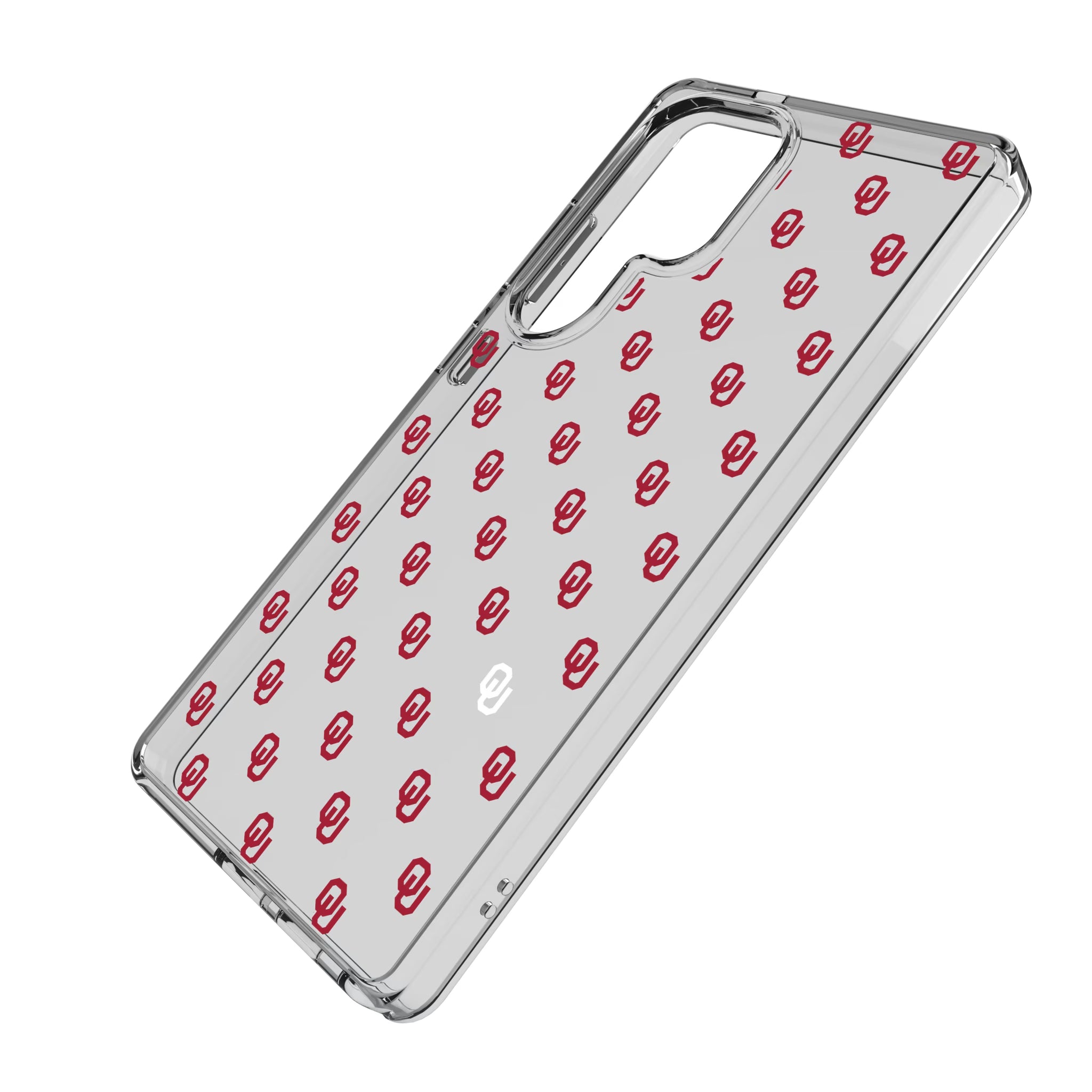 University of Oklahoma Sooners Fashion Pattern Galaxy Clear Phone Case for Samsung Galaxy - Isometric View