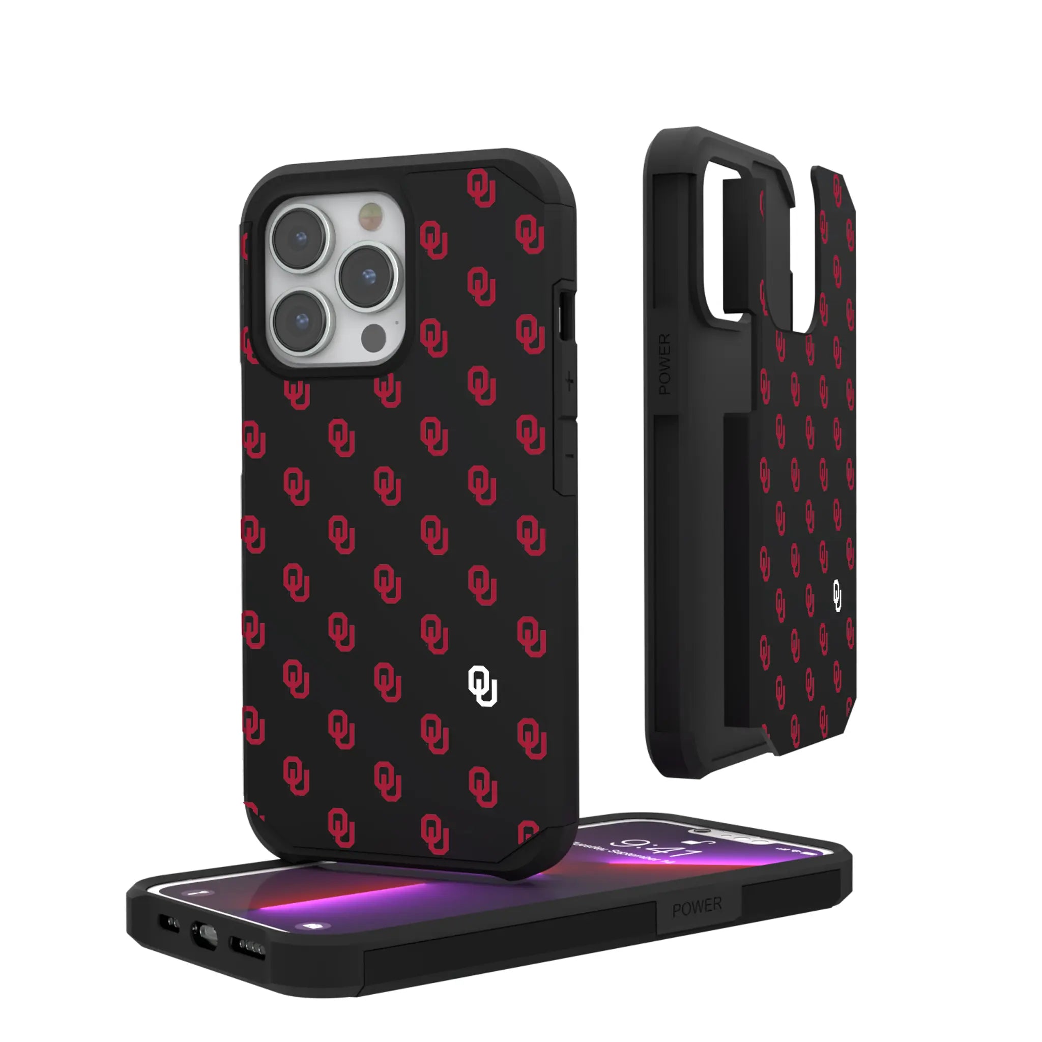 University of Oklahoma Sooners Fashion Pattern iPhone Rugged Phone Case for Apple iPhone