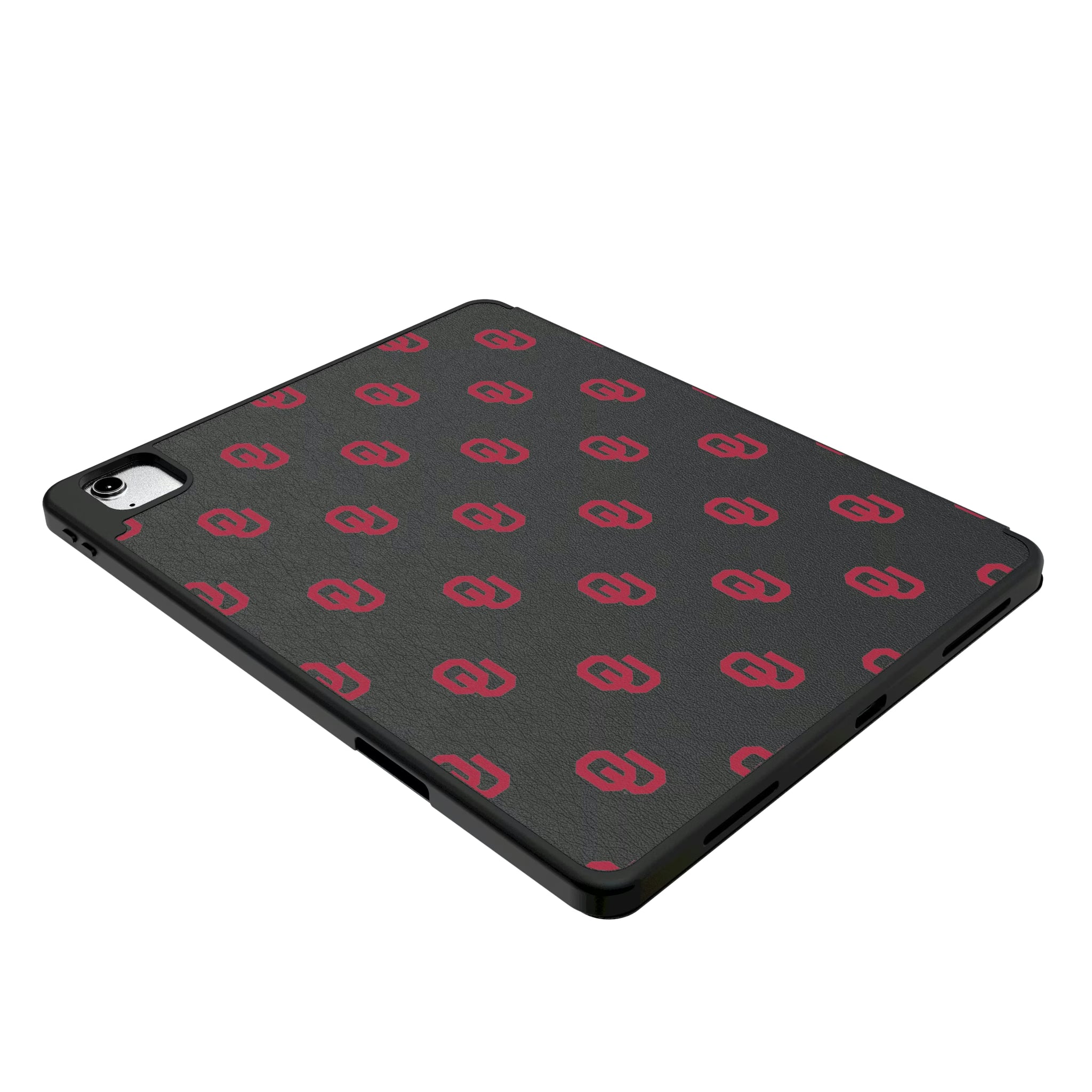 University of Oklahoma Sooners Fashion Pattern iPad Tablet Case for Apple iPad - Isometric View