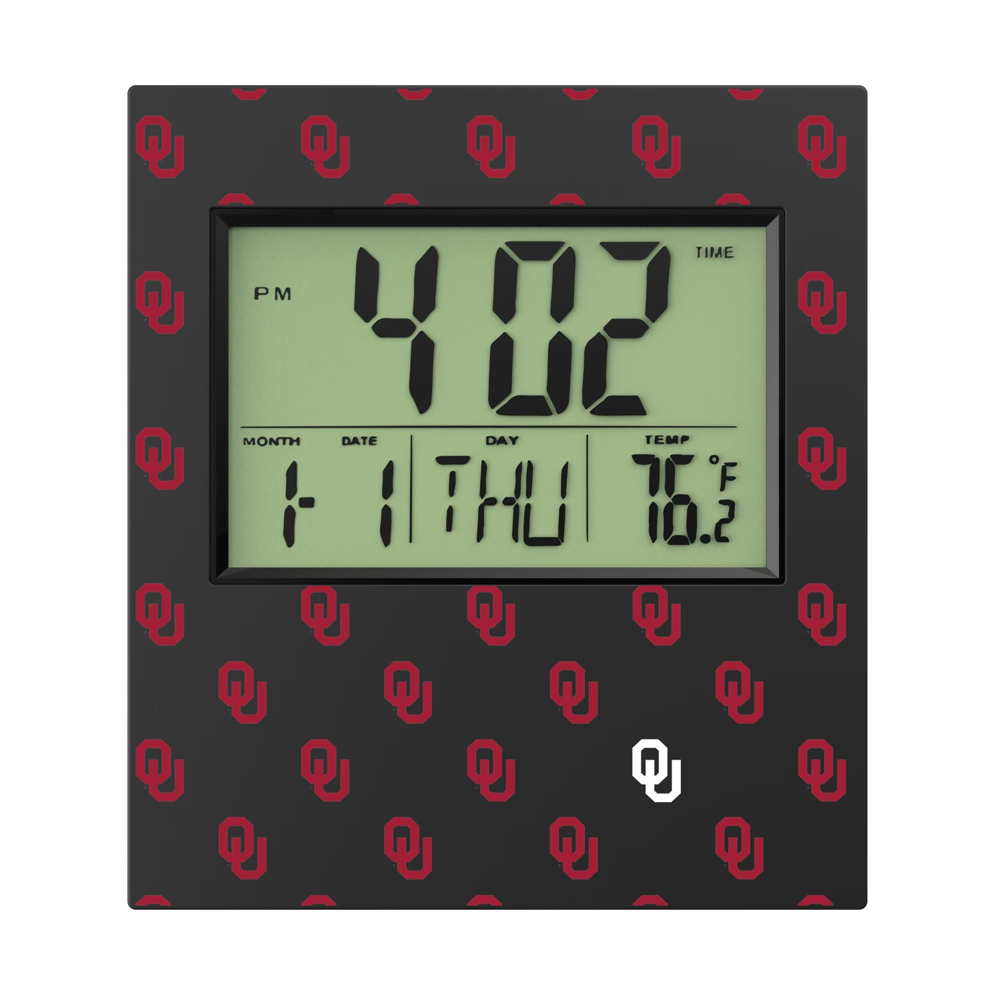 University of Oklahoma Sooners Fashion Pattern Wall Clock