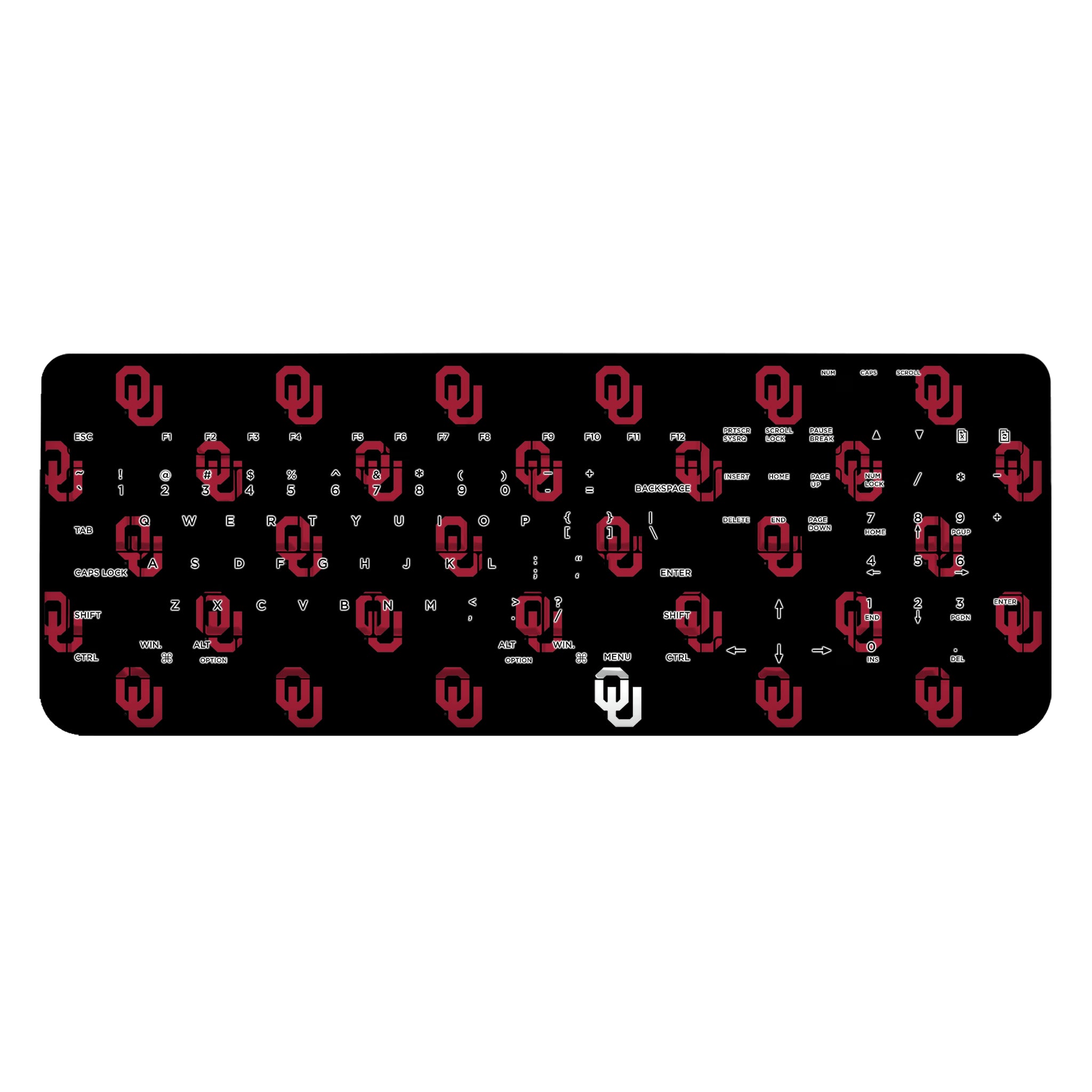 University of Oklahoma Sooners Fashion Pattern Wireless USB Keyboard