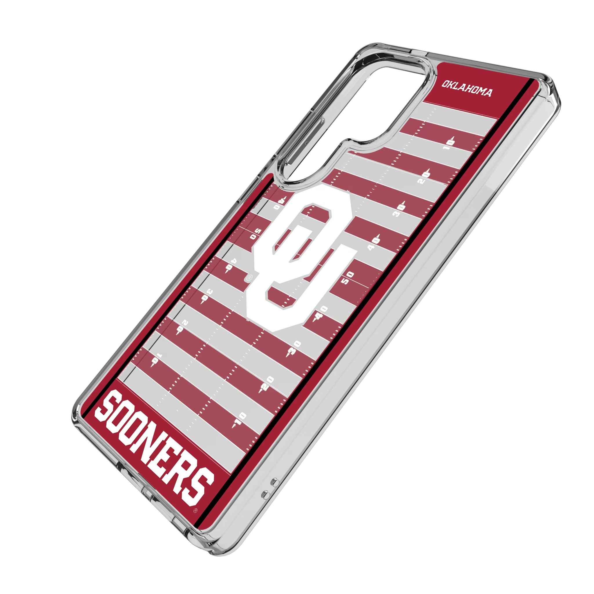 University of Oklahoma Sooners Field Galaxy Clear Phone Case for Samsung Galaxy - Isometric View