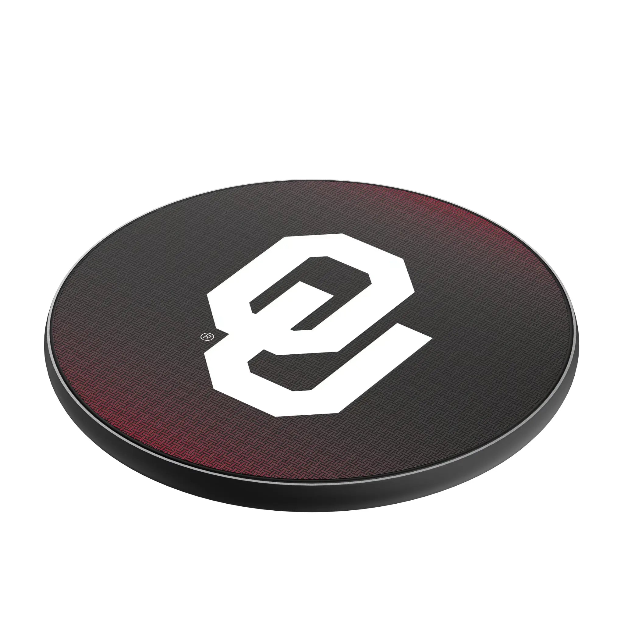 University of Oklahoma Sooners Linen 15-Watt Wireless Charger - Isometric View