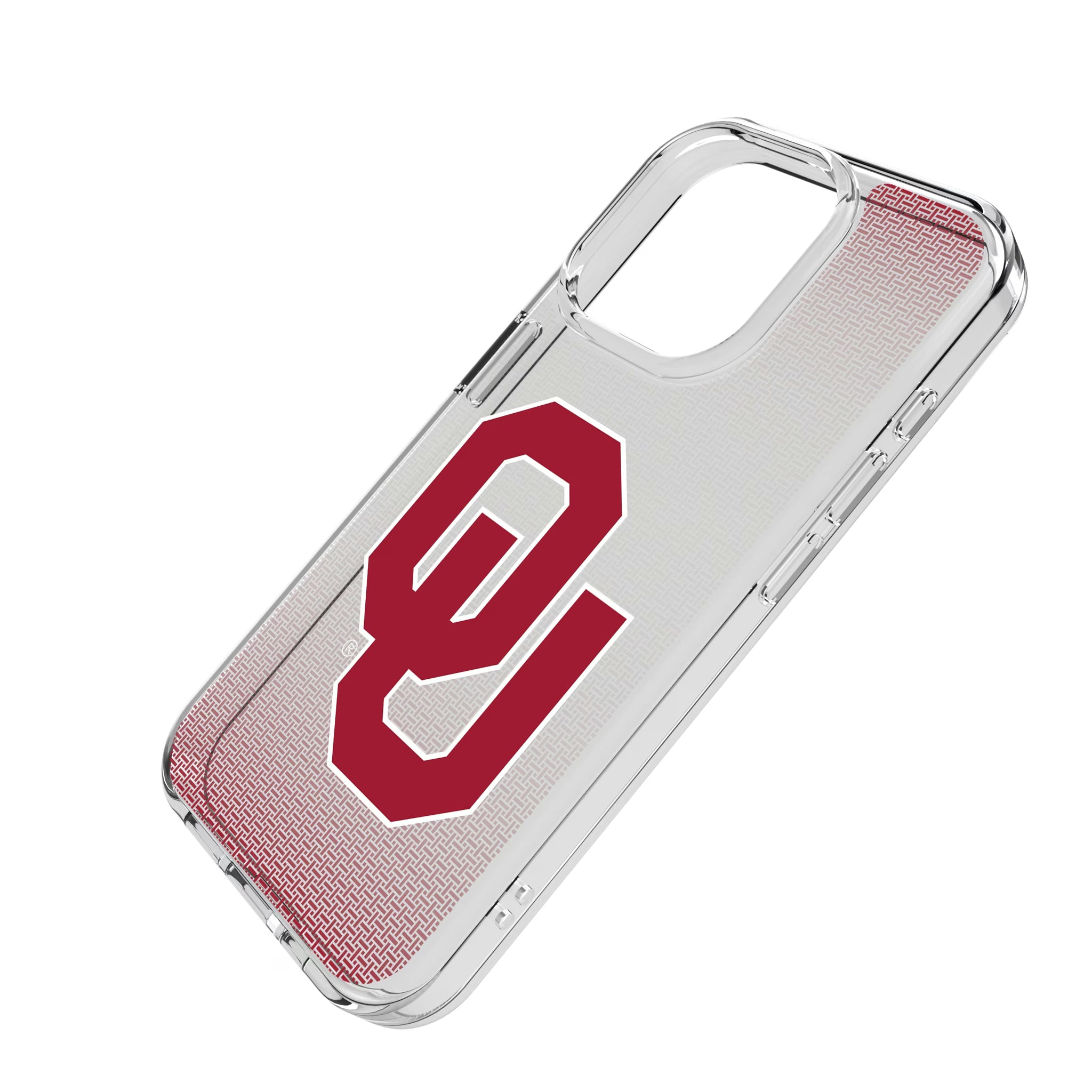 University of Oklahoma Sooners Linen iPhone Clear Phone Case for Apple iPhone - Isometric View