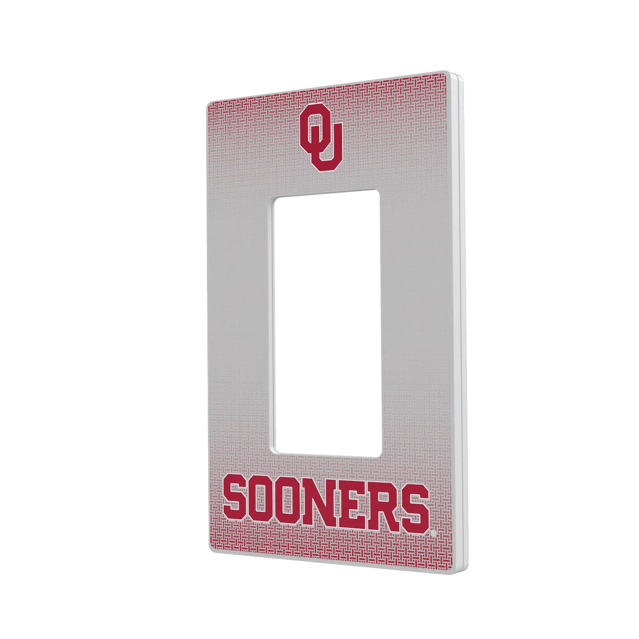 University of Oklahoma Sooners Linen Hidden-Screw Light Switch Plate#Style_Single Rocker