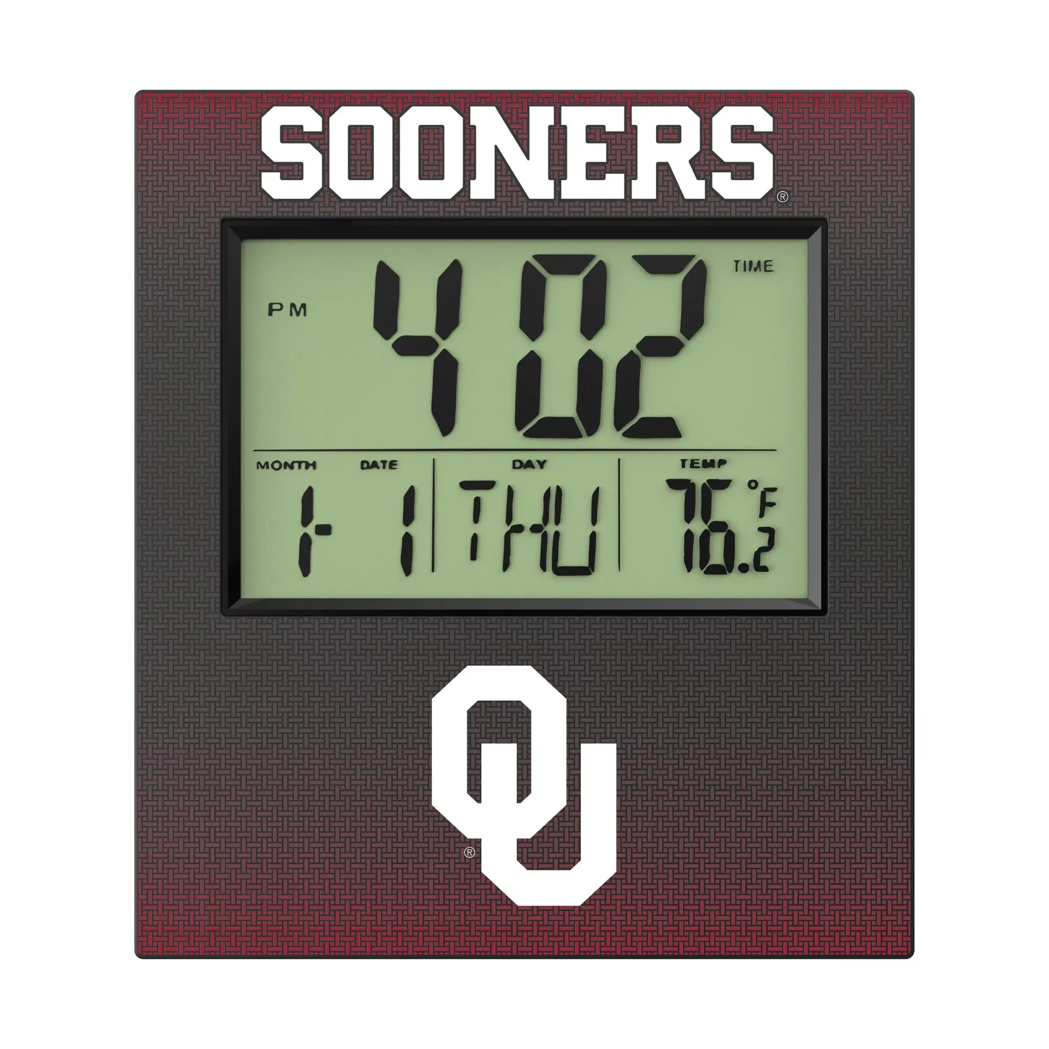 University of Oklahoma Sooners Linen Wall Clock