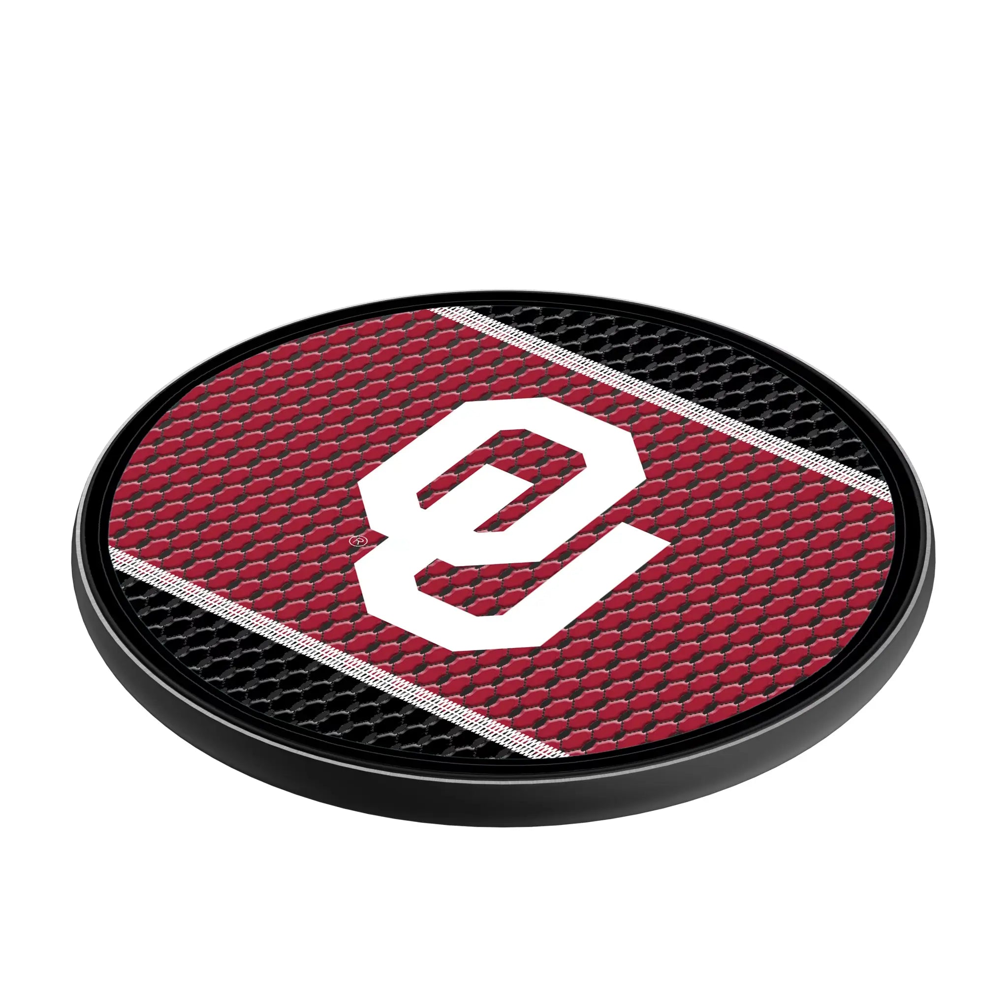 University of Oklahoma Sooners Mesh 15-Watt Wireless Charger - Isometric View