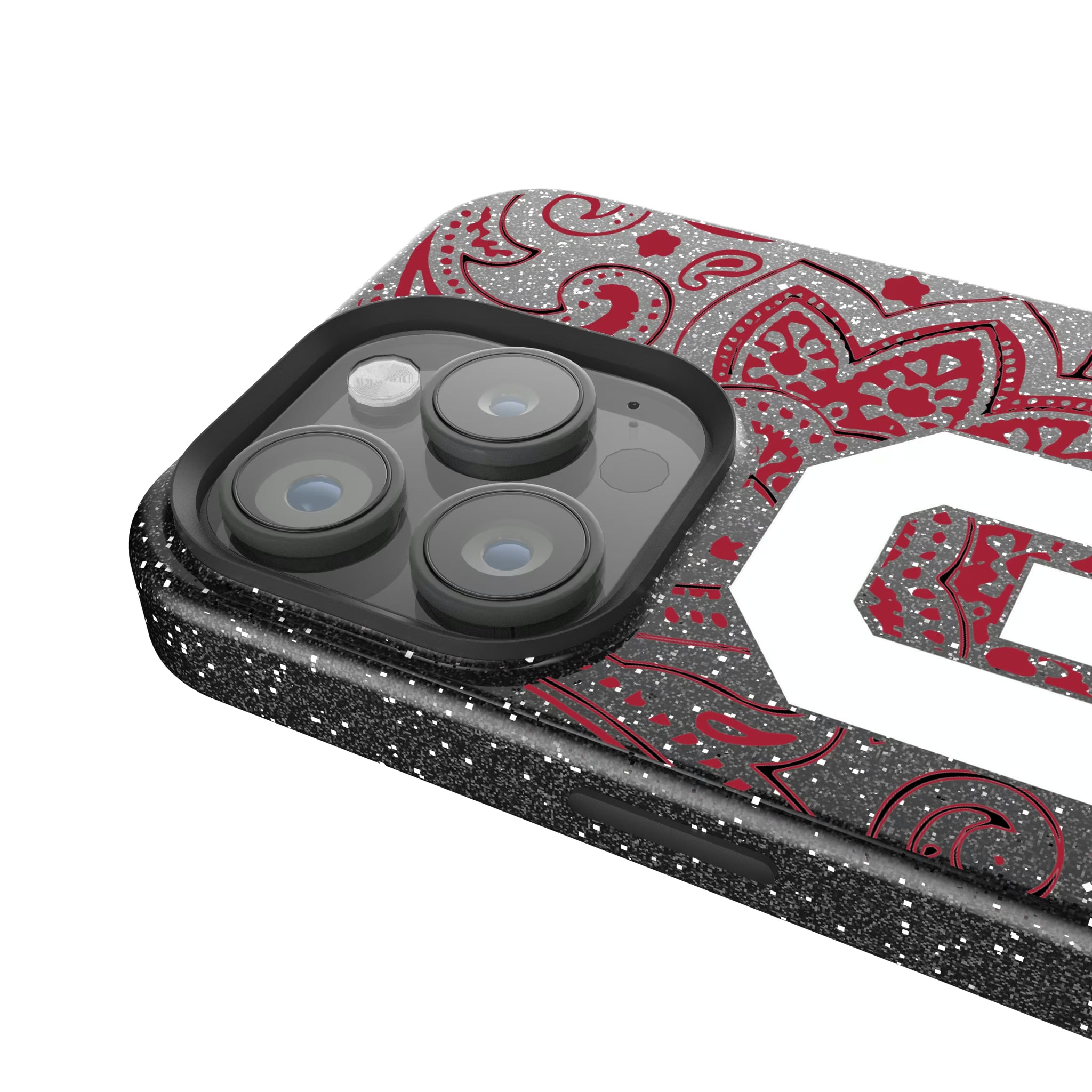 University of Oklahoma Sooners Paisley iPhone Bling Phone Case for Apple iPhone - Detail