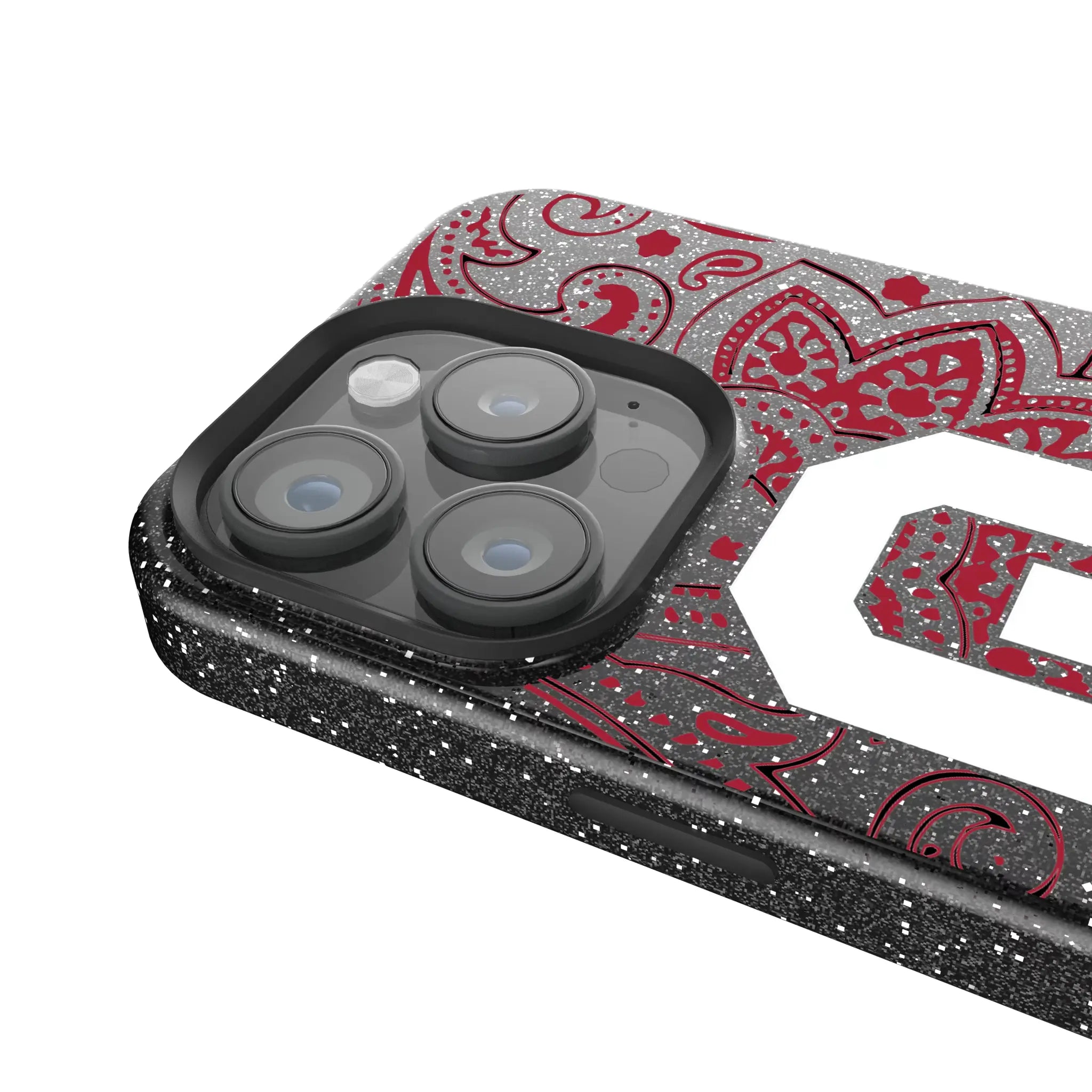 University of Oklahoma Sooners Paisley iPhone Bling Phone Case for Apple iPhone - Detail