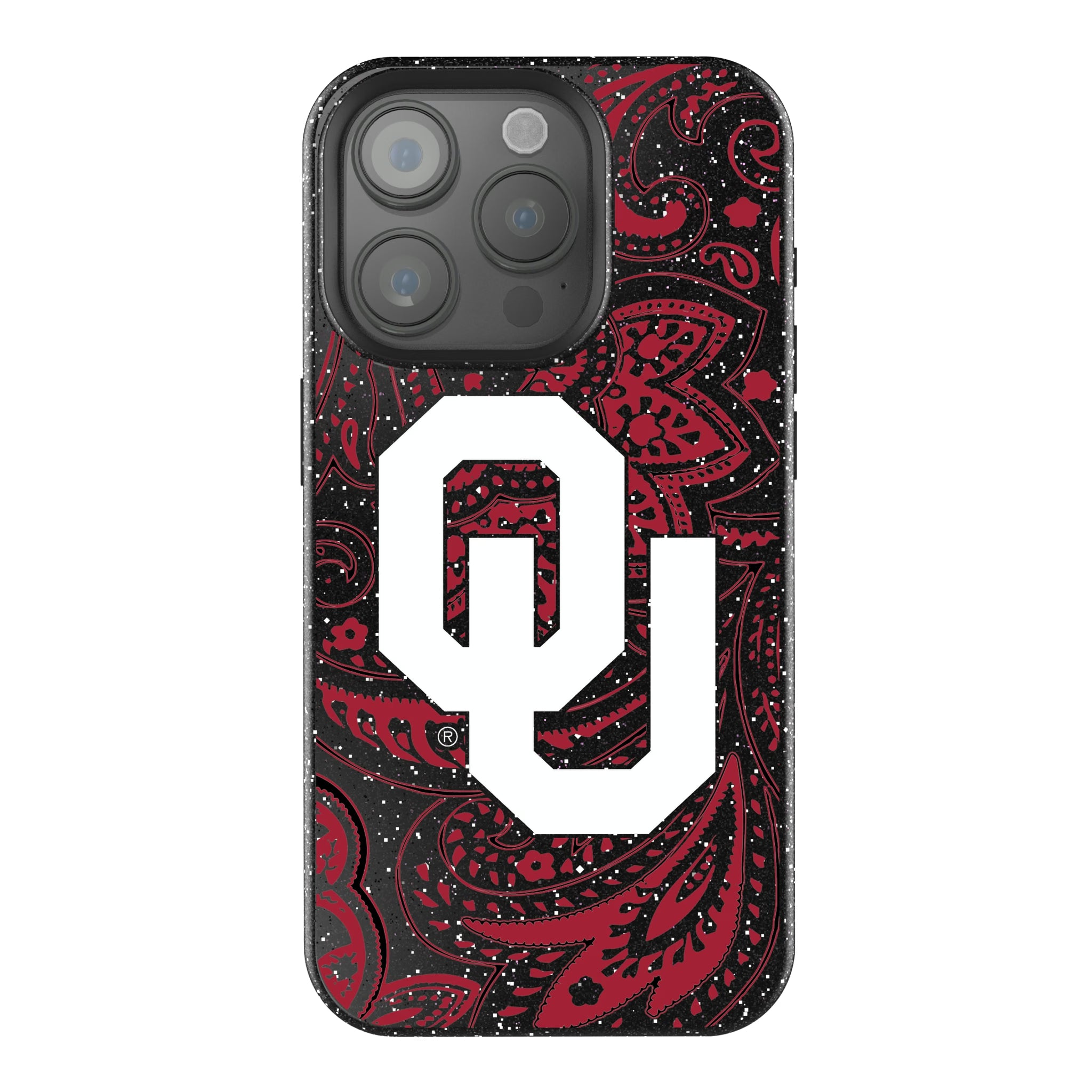 University of Oklahoma Sooners Paisley iPhone Bling Phone Case for Apple iPhone