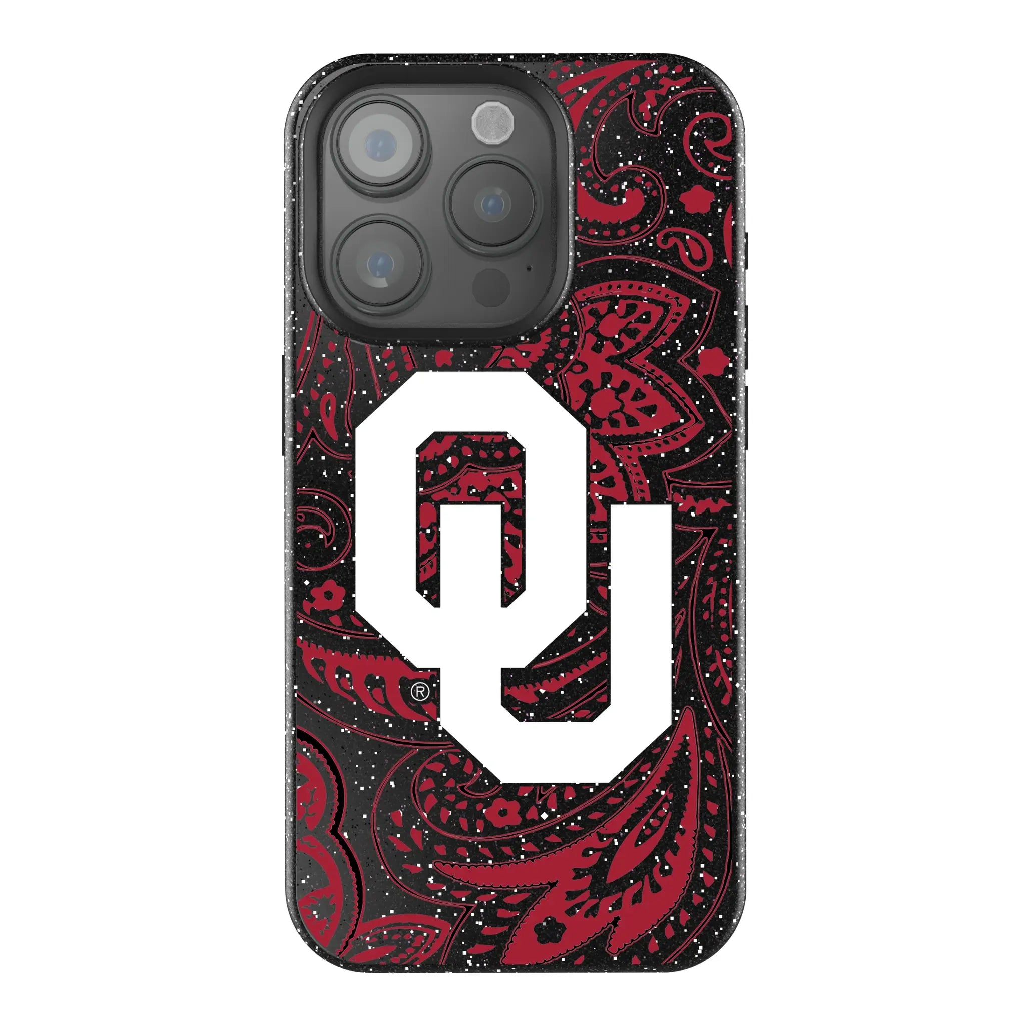 University of Oklahoma Sooners Paisley iPhone Bling Phone Case for Apple iPhone
