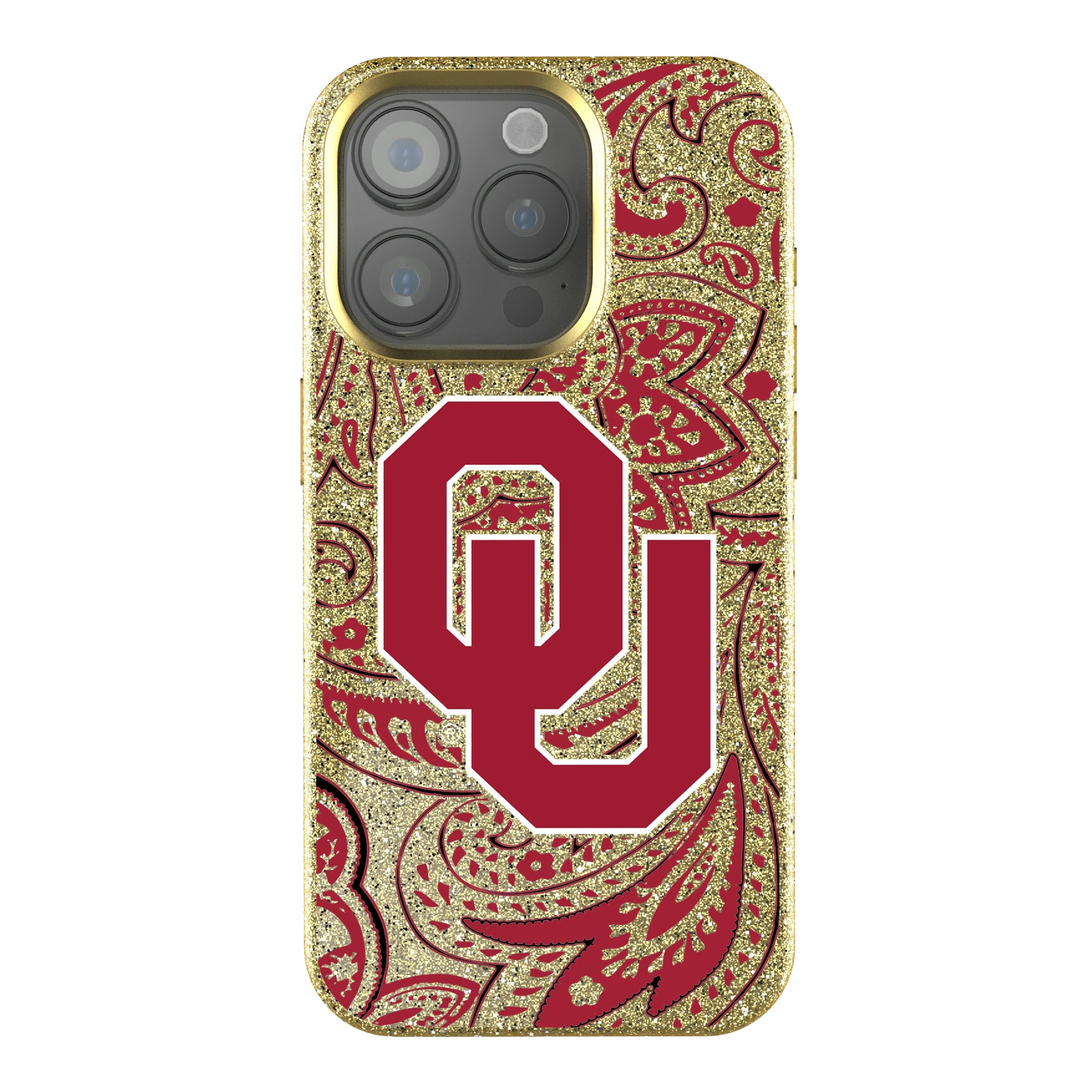 University of Oklahoma Sooners Paisley iPhone Bling Phone Case for Apple iPhone