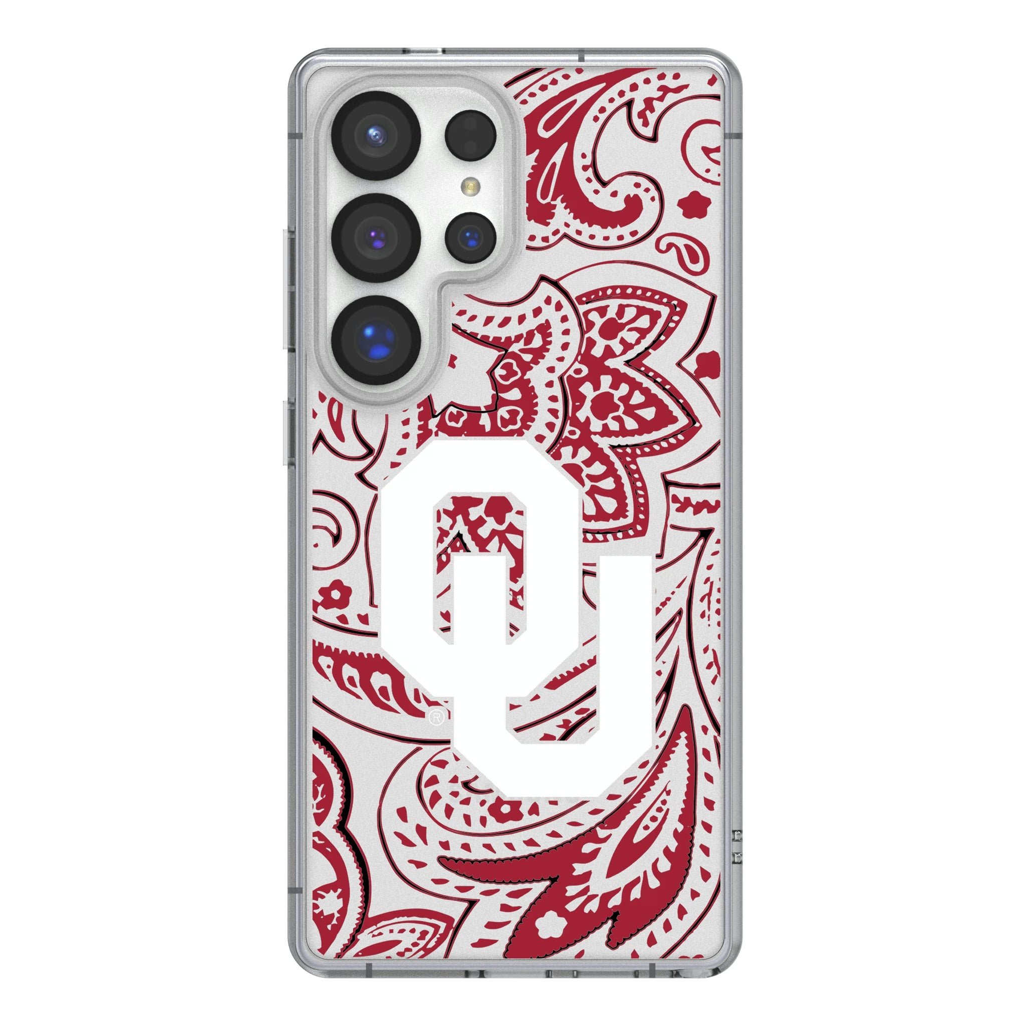 University of Oklahoma Sooners Paisley Galaxy Clear Phone Case for Samsung Galaxy