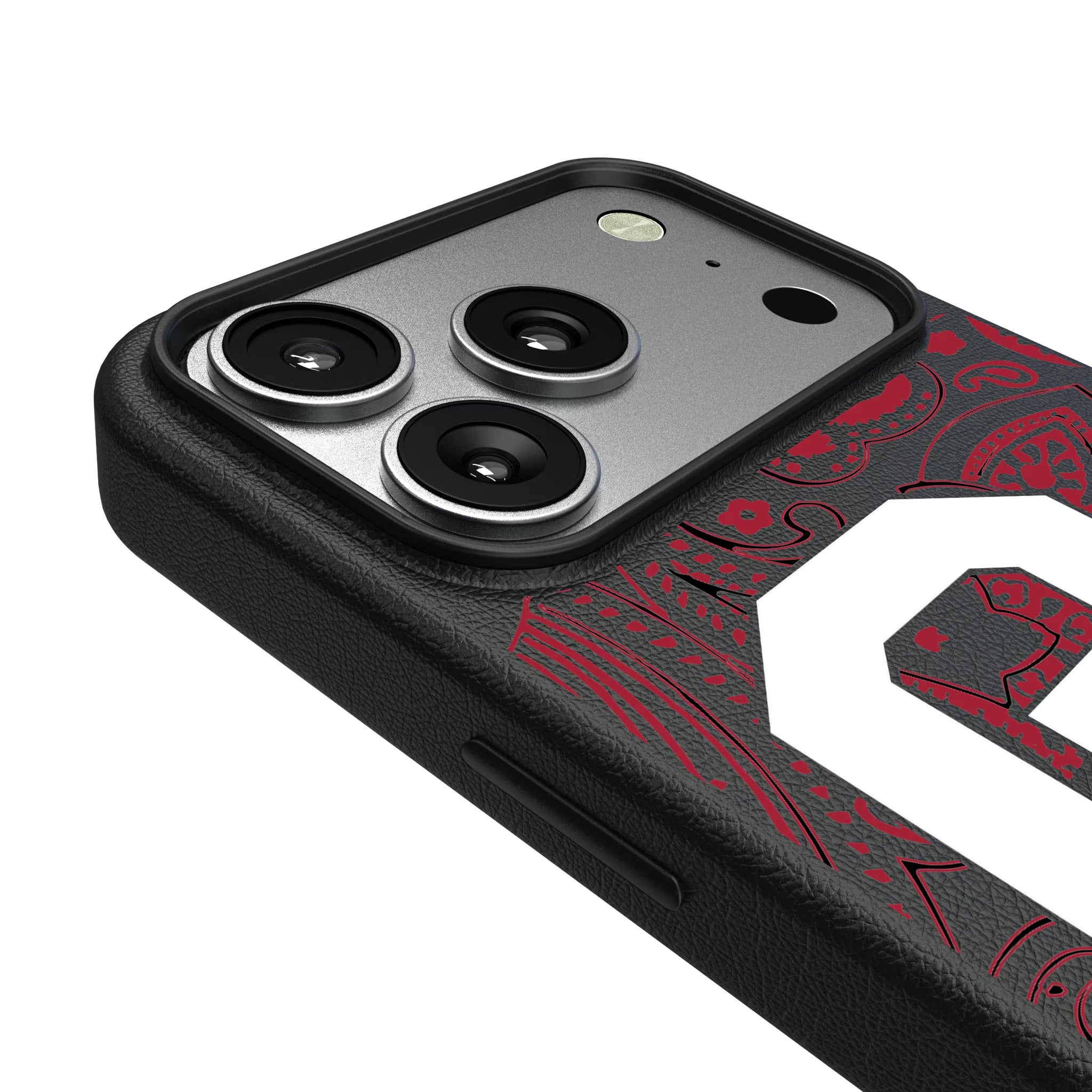 University of Oklahoma Sooners Paisley iPhone MagSafe Compatible Phone Case for Apple iPhone - Detail#Device_iPhone 17 Pro