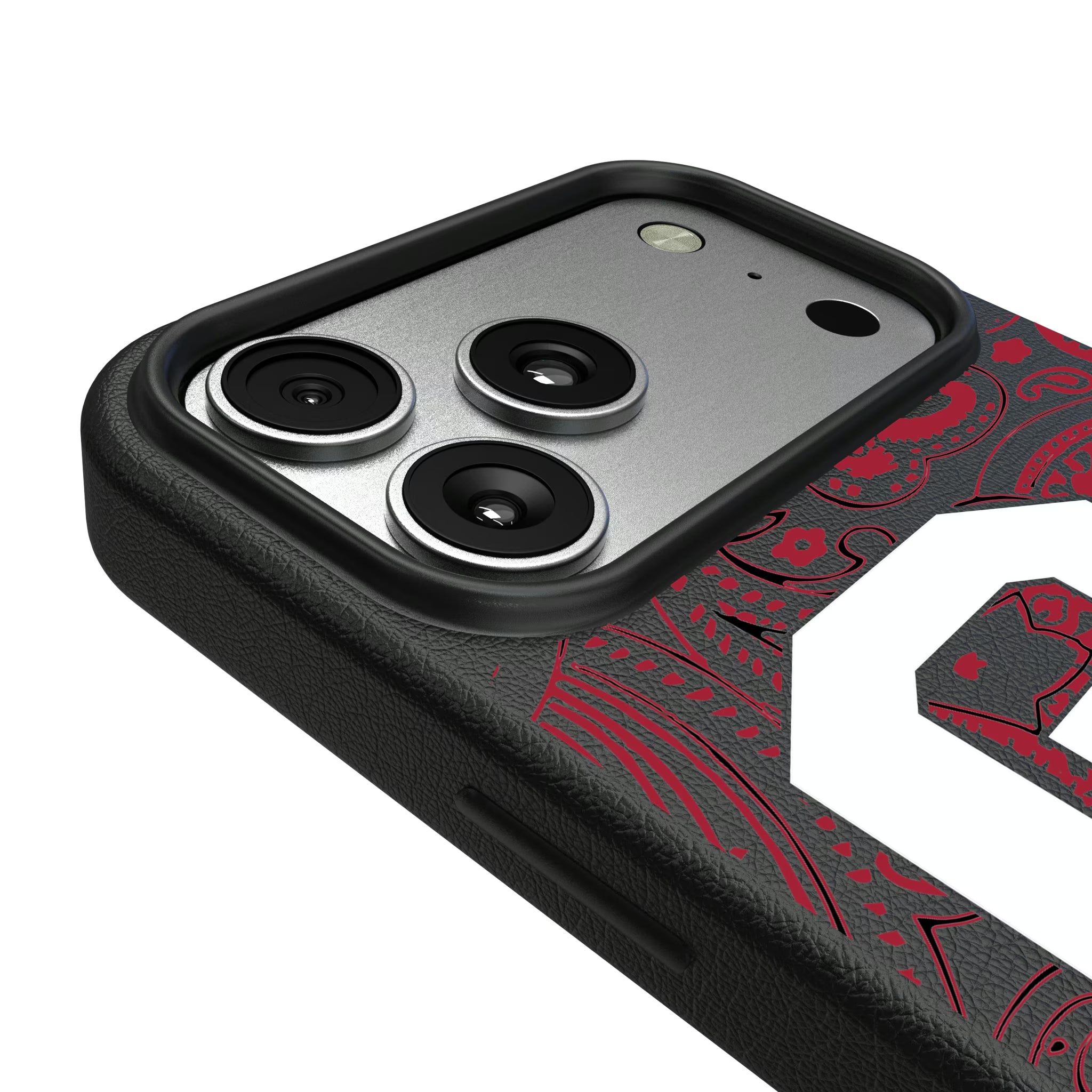 University of Oklahoma Sooners Paisley iPhone MagSafe Compatible Phone Case for Apple iPhone - Detail#Device_iPhone 17 Pro Max