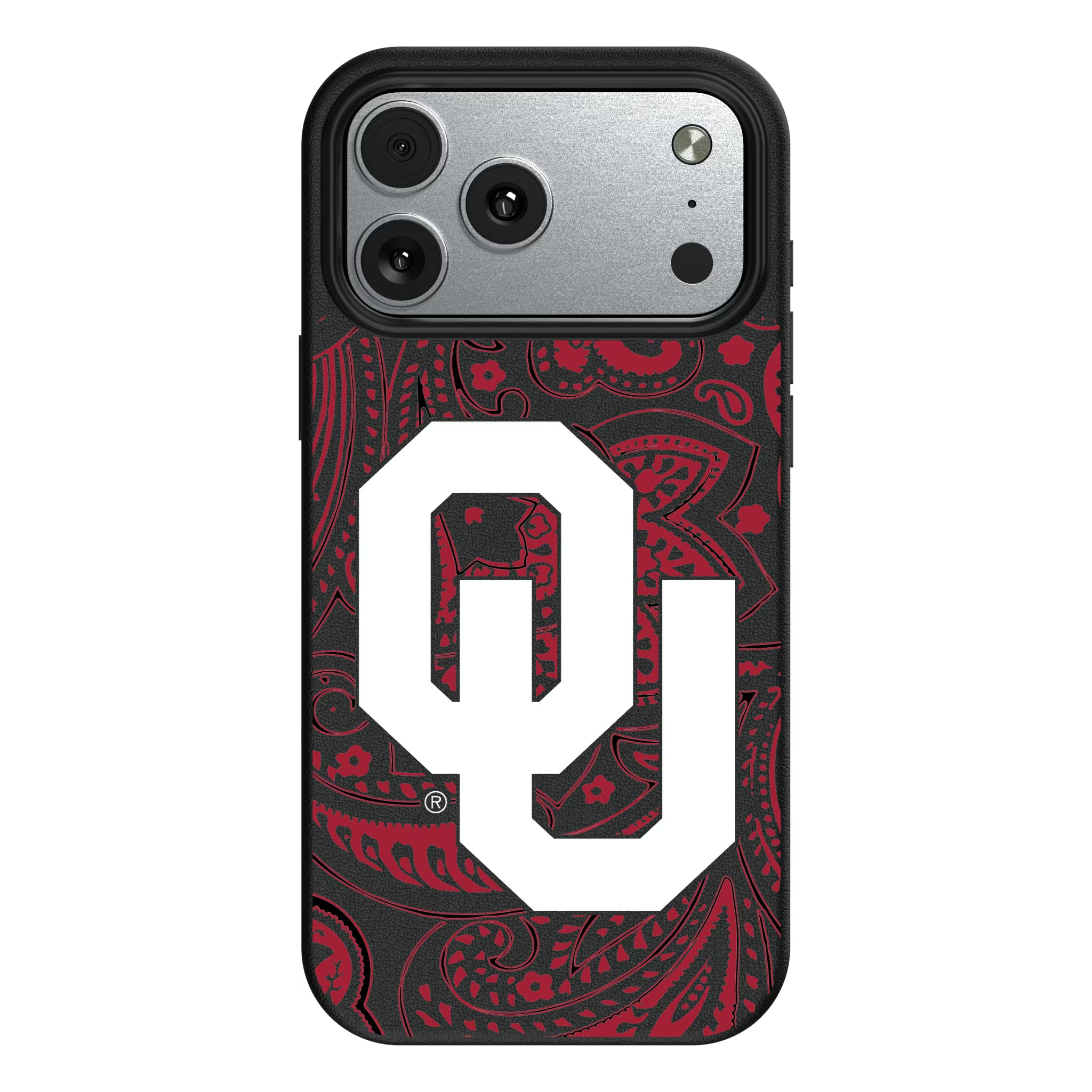University of Oklahoma Sooners Paisley iPhone MagSafe Compatible Phone Case for Apple iPhone#Device_iPhone 17 Pro Max