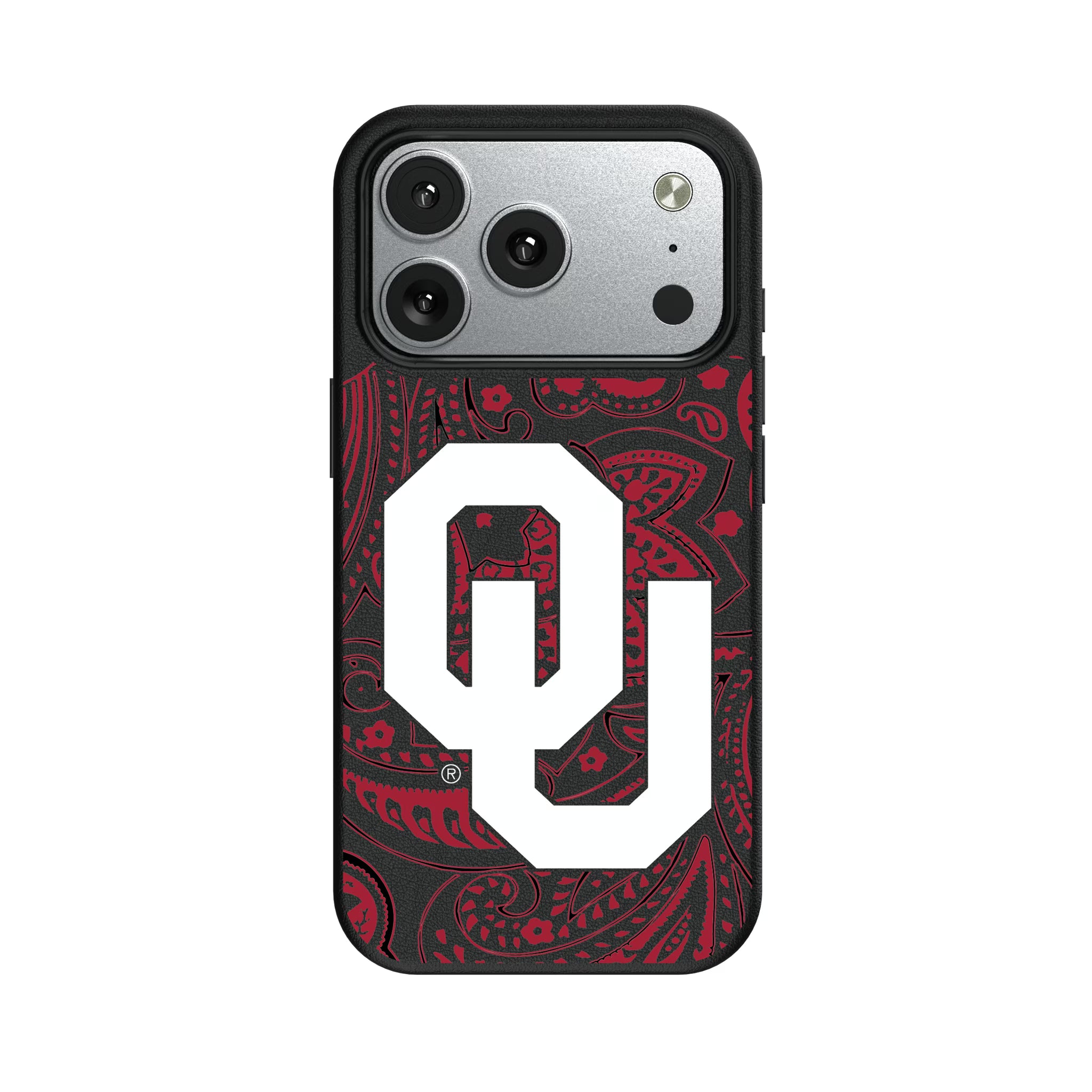 University of Oklahoma Sooners Paisley iPhone MagSafe Compatible Phone Case for Apple iPhone#Device_iPhone 17 Pro
