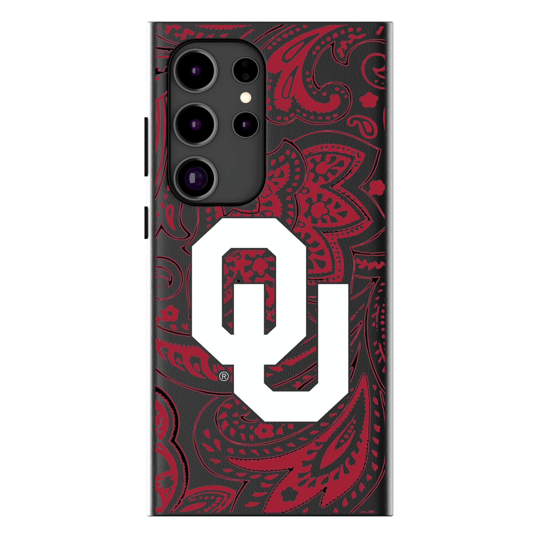University of Oklahoma Sooners Paisley Galaxy MagSafe Compatible Phone Case for Samsung Galaxy