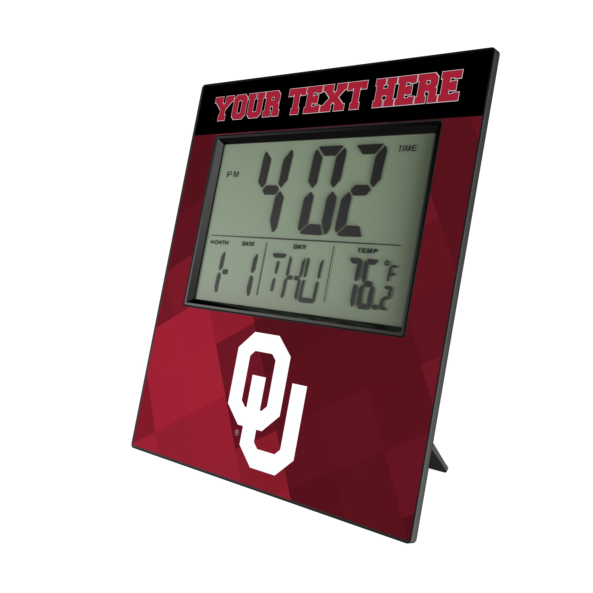 University of Oklahoma Sooners Personalized Color Block Wall Clock