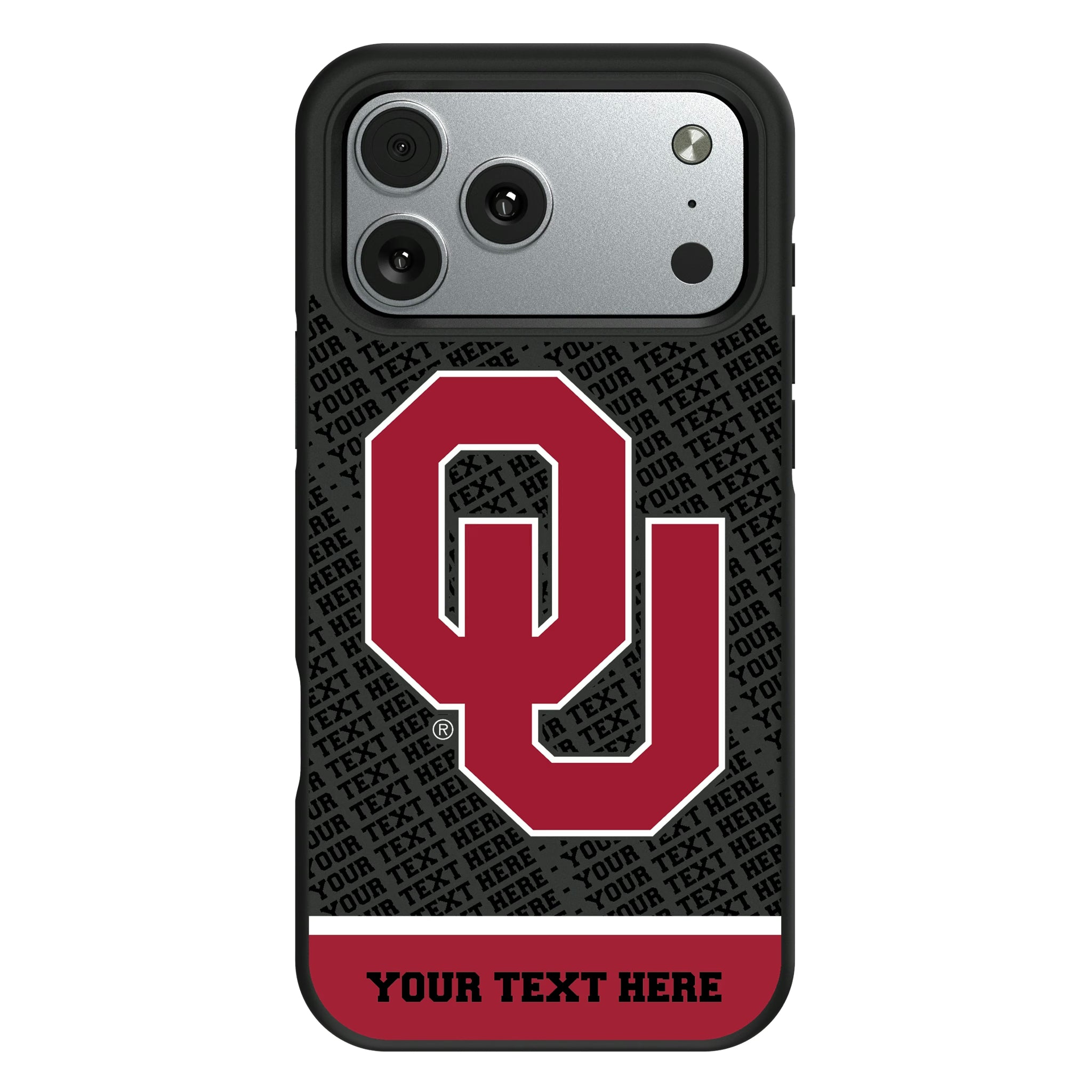 University of Oklahoma Sooners Personalized EndZone Plus iPhone Bump Phone Case for Apple iPhone#Device_iPhone 17 Pro Max