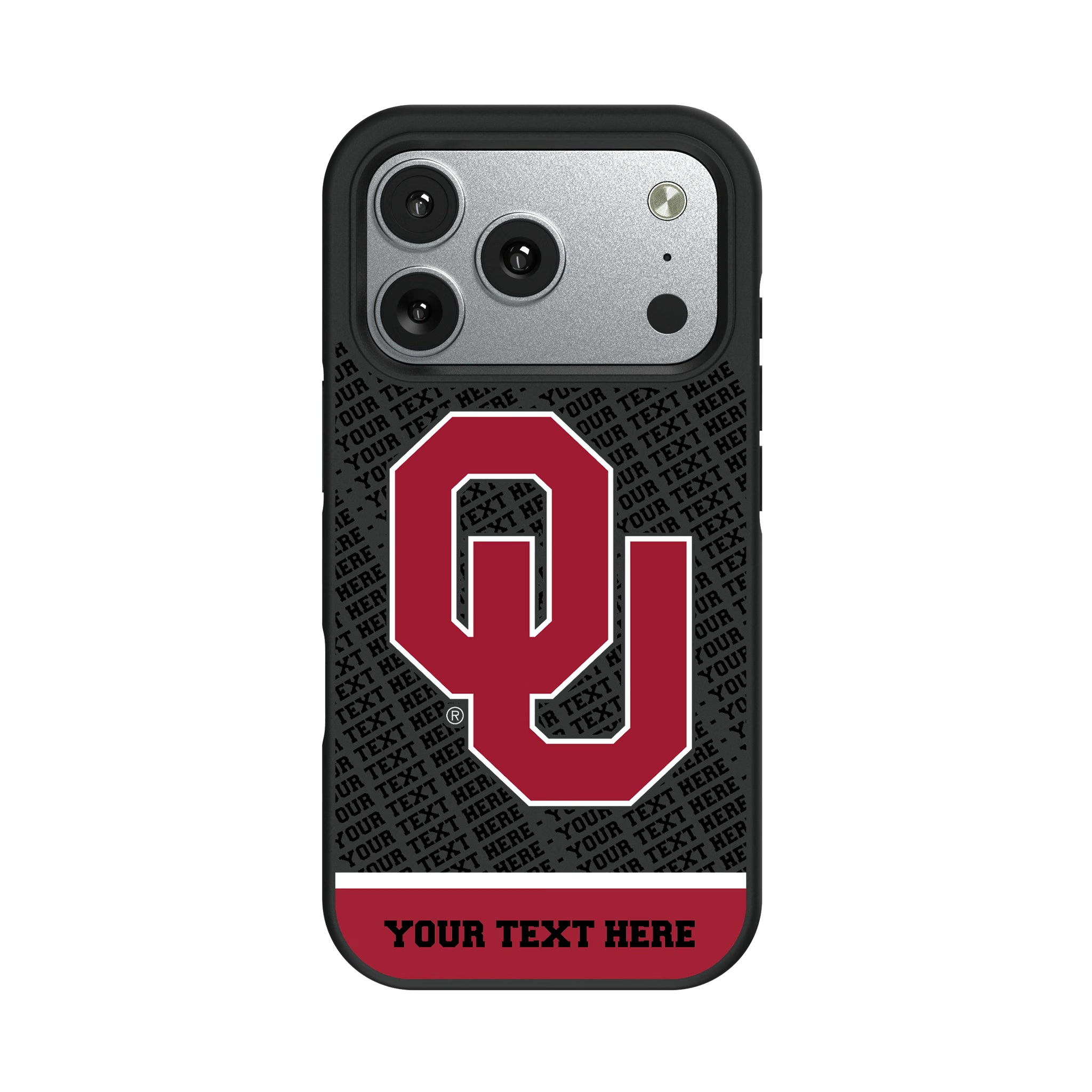 University of Oklahoma Sooners Personalized EndZone Plus iPhone Bump Phone Case for Apple iPhone#Device_iPhone 17 Pro