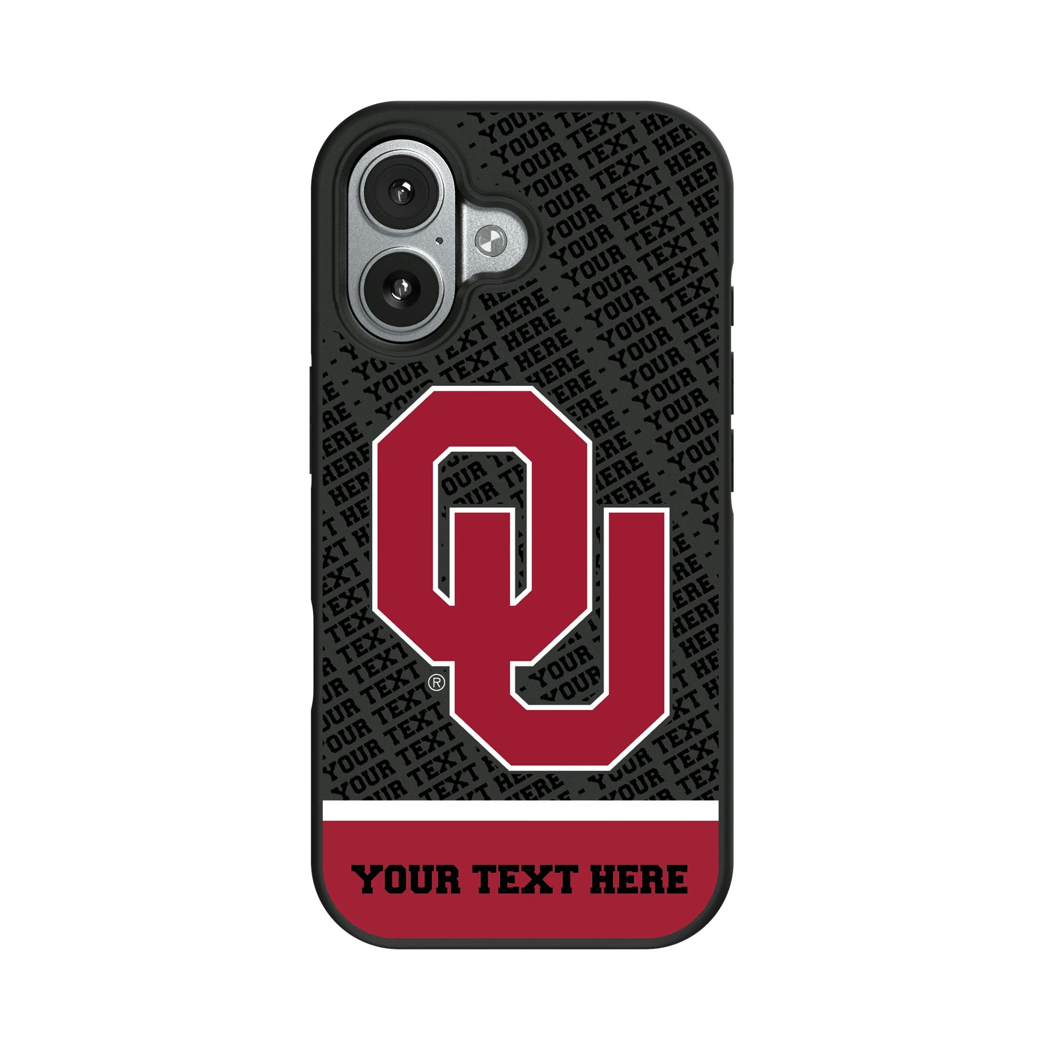 University of Oklahoma Sooners Personalized EndZone Plus iPhone Bump Phone Case for Apple iPhone#Device_iPhone 17