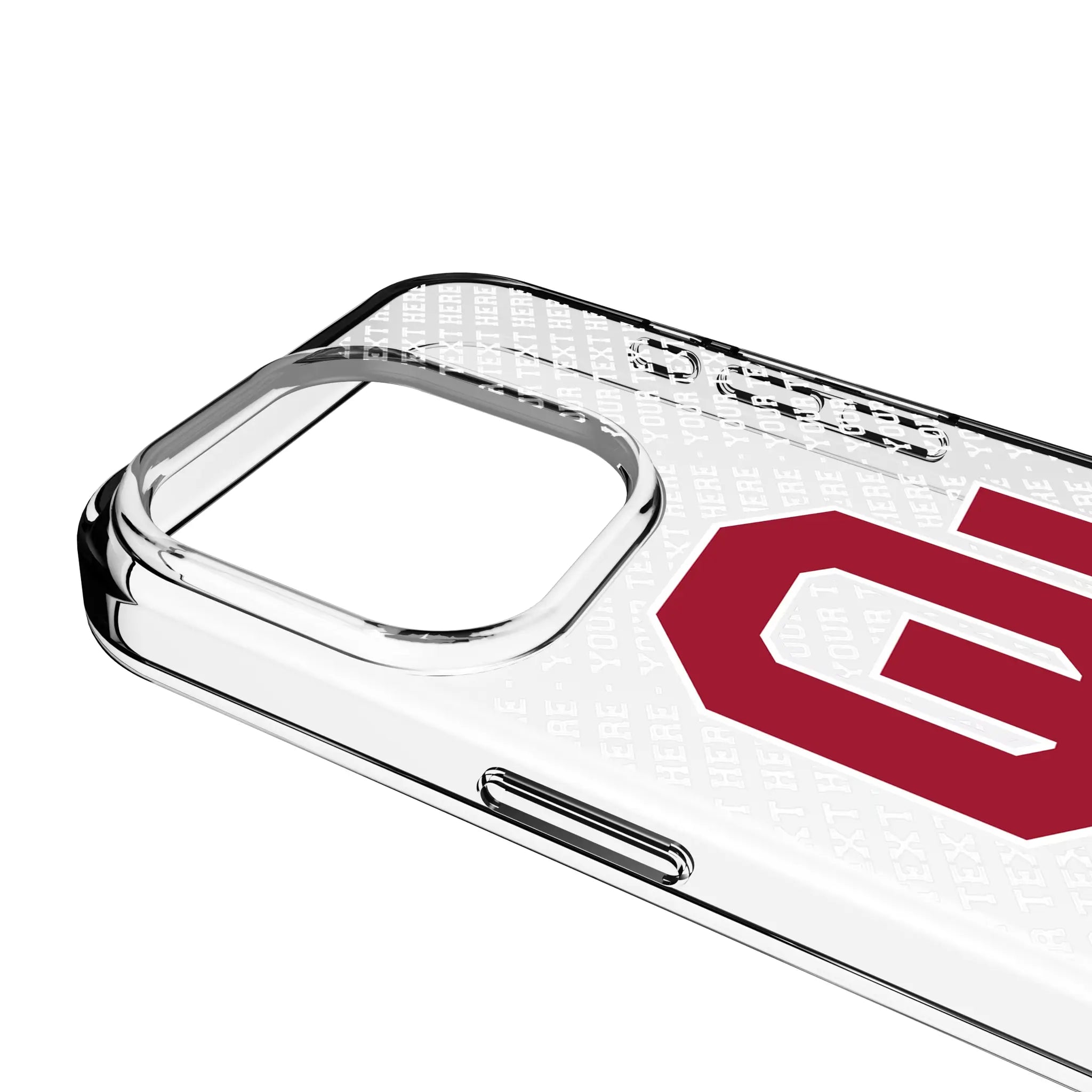 University of Oklahoma Sooners Personalized EndZone Plus iPhone Clear Phone Case for Apple iPhone - Detail