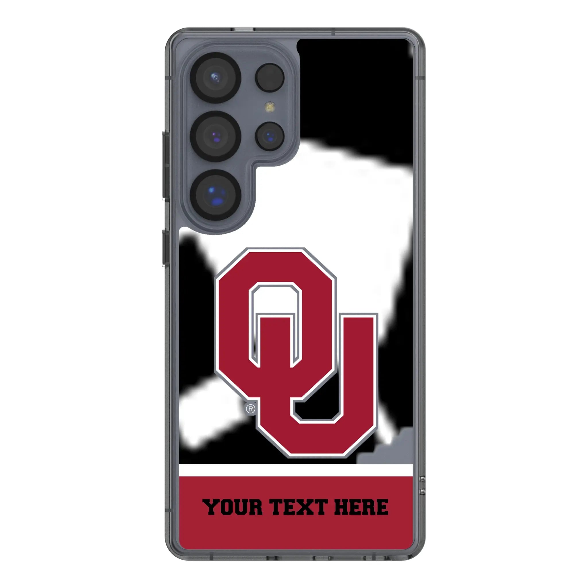 University of Oklahoma Sooners Personalized EndZone Plus Galaxy Clear Phone Case for Samsung Galaxy#Device_Galaxy S25 Ultra
