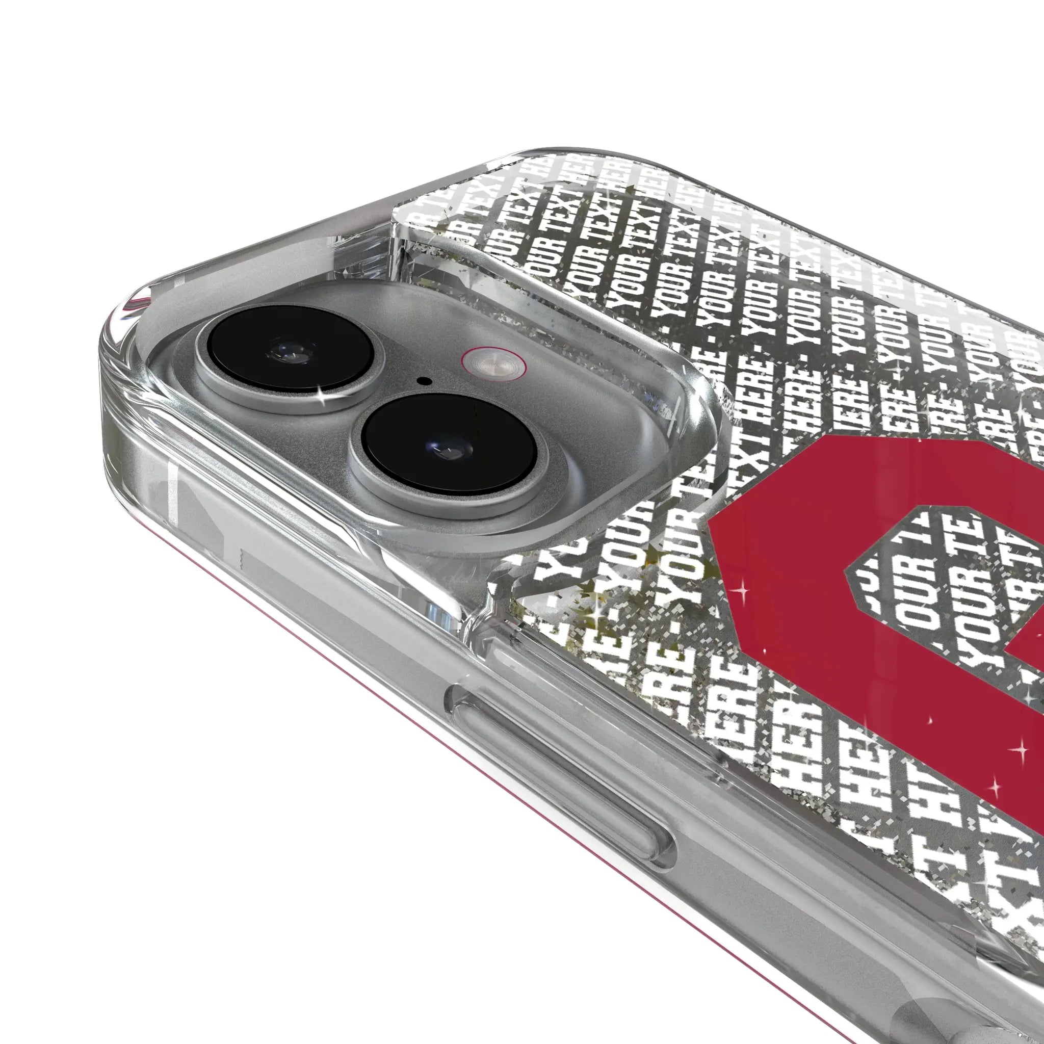 University of Oklahoma Sooners Personalized EndZone Plus iPhone Glitter Phone Case for Apple iPhone - Detail