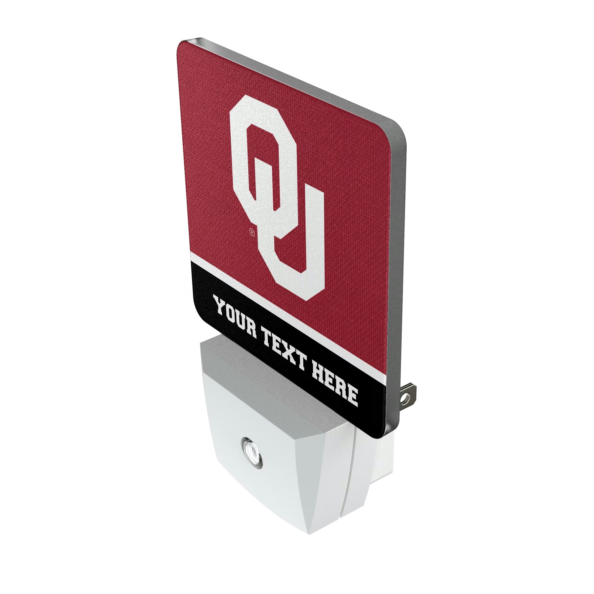 University of Oklahoma Sooners Personalized Endzone Solid Night Light 2-Pack - Isometric View
