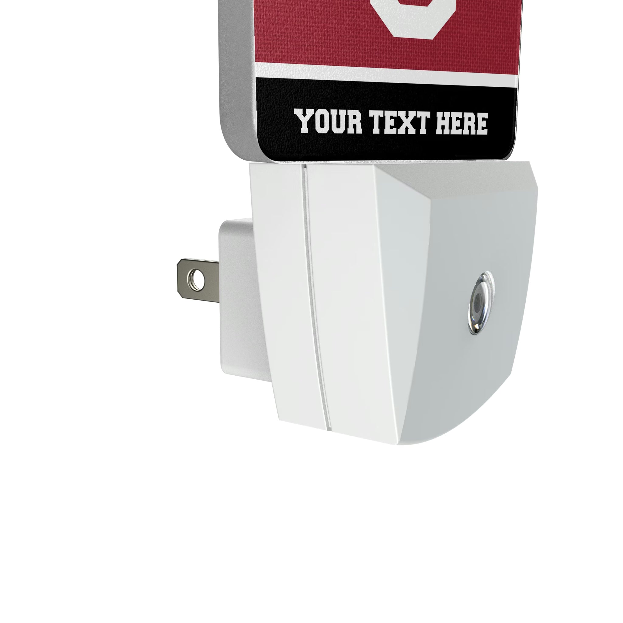 University of Oklahoma Sooners Personalized Endzone Solid Night Light 2-Pack - Detail