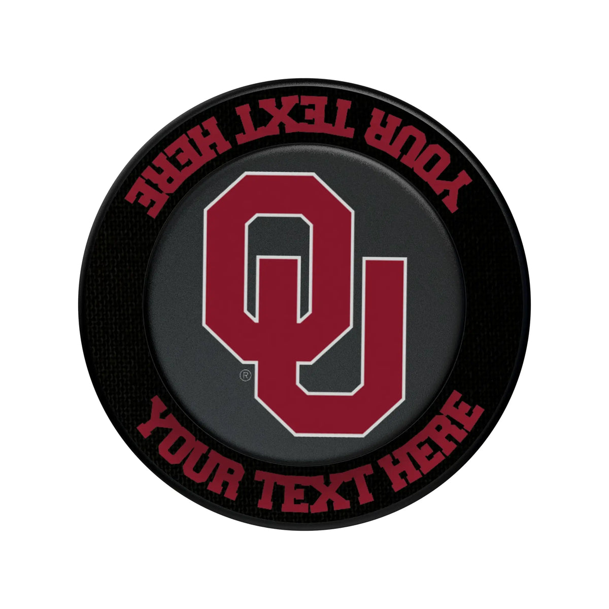 University of Oklahoma Sooners Personalized Endzone Solid Popsockets Round Magnetic