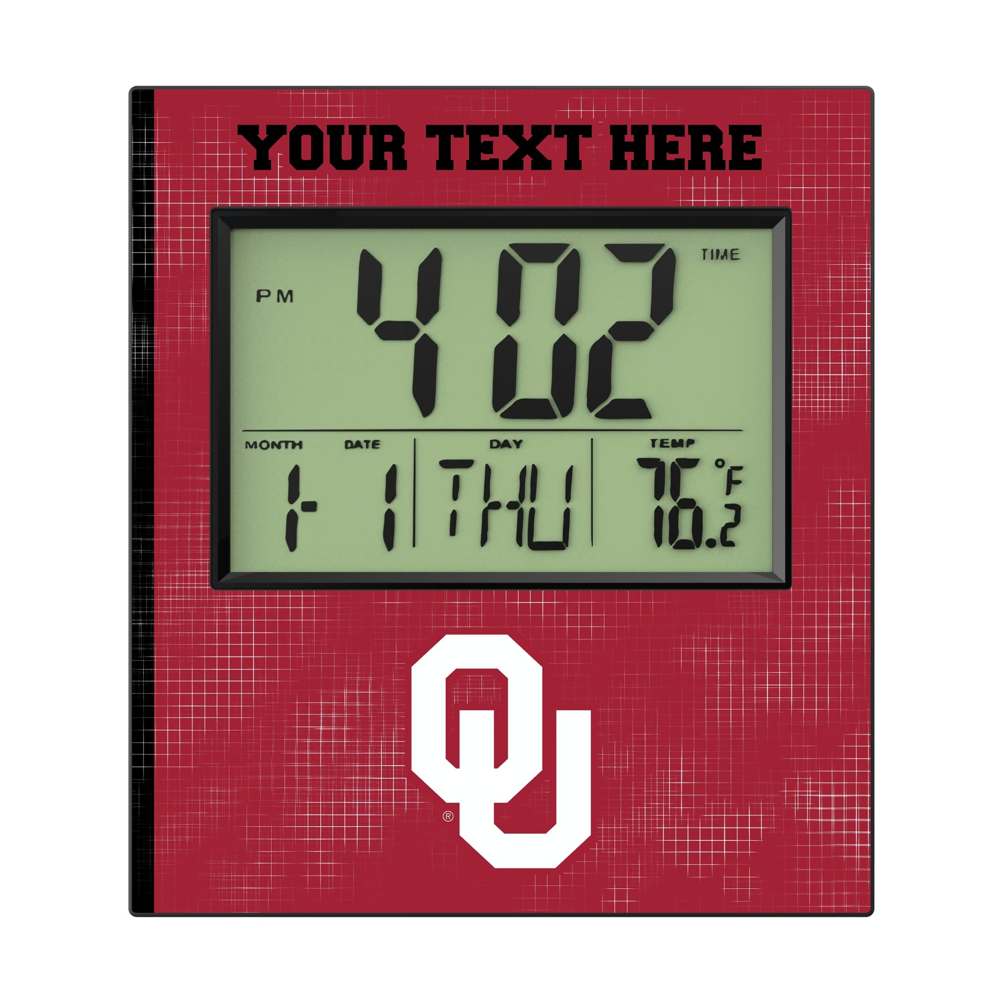 University of Oklahoma Sooners Personalized Hatch Wall Clock