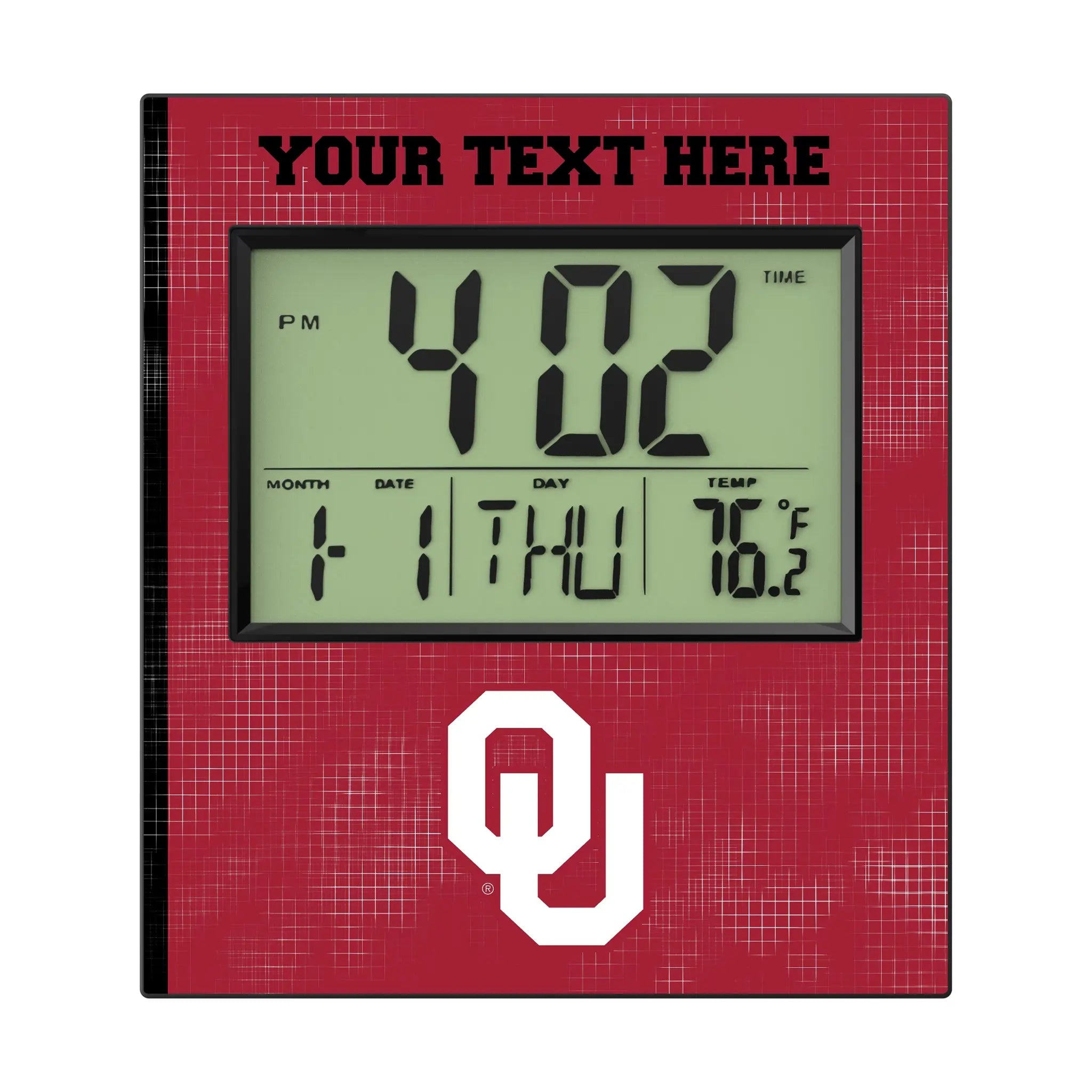 University of Oklahoma Sooners Personalized Hatch Wall Clock