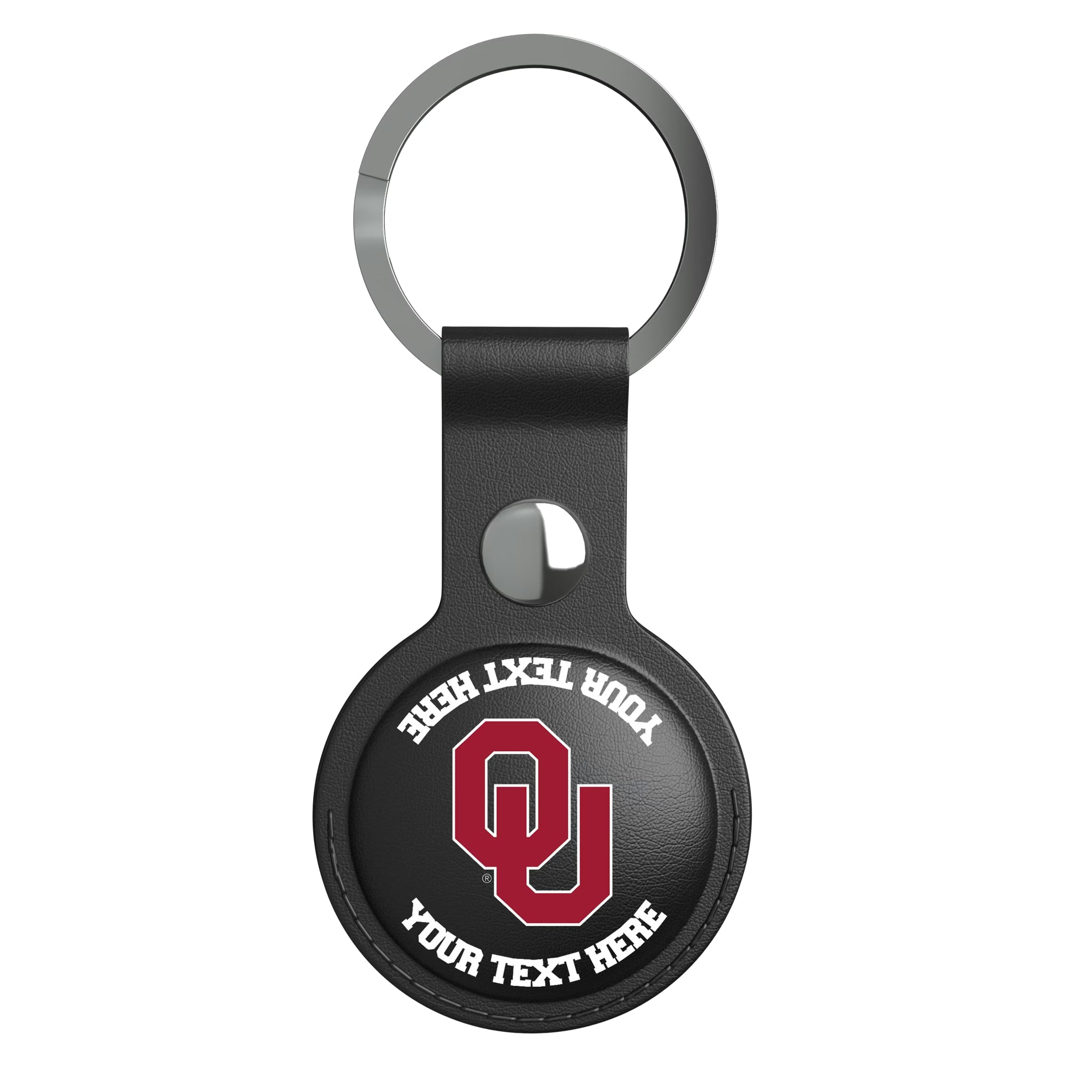 University of Oklahoma Sooners Personalized Insignia AirTag Black Airtag Holder
